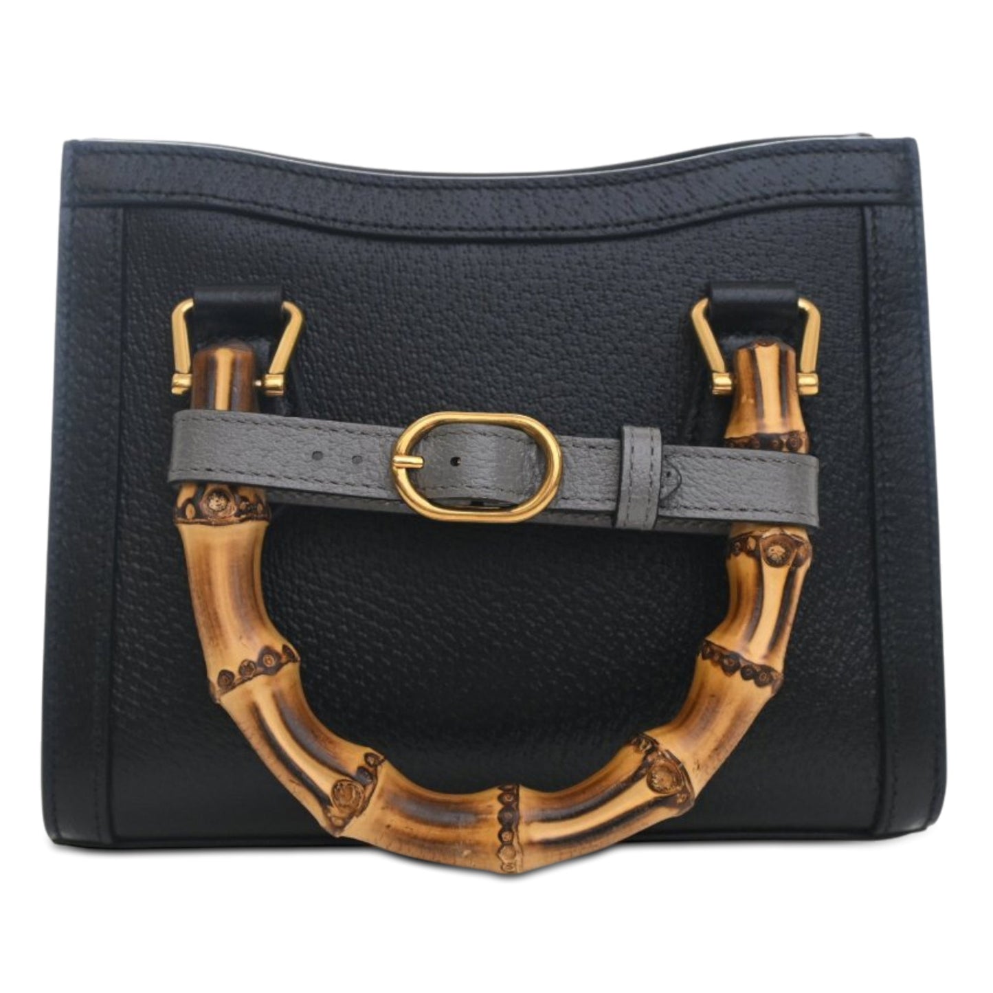 Small Calfskin Bamboo Diana Satchel