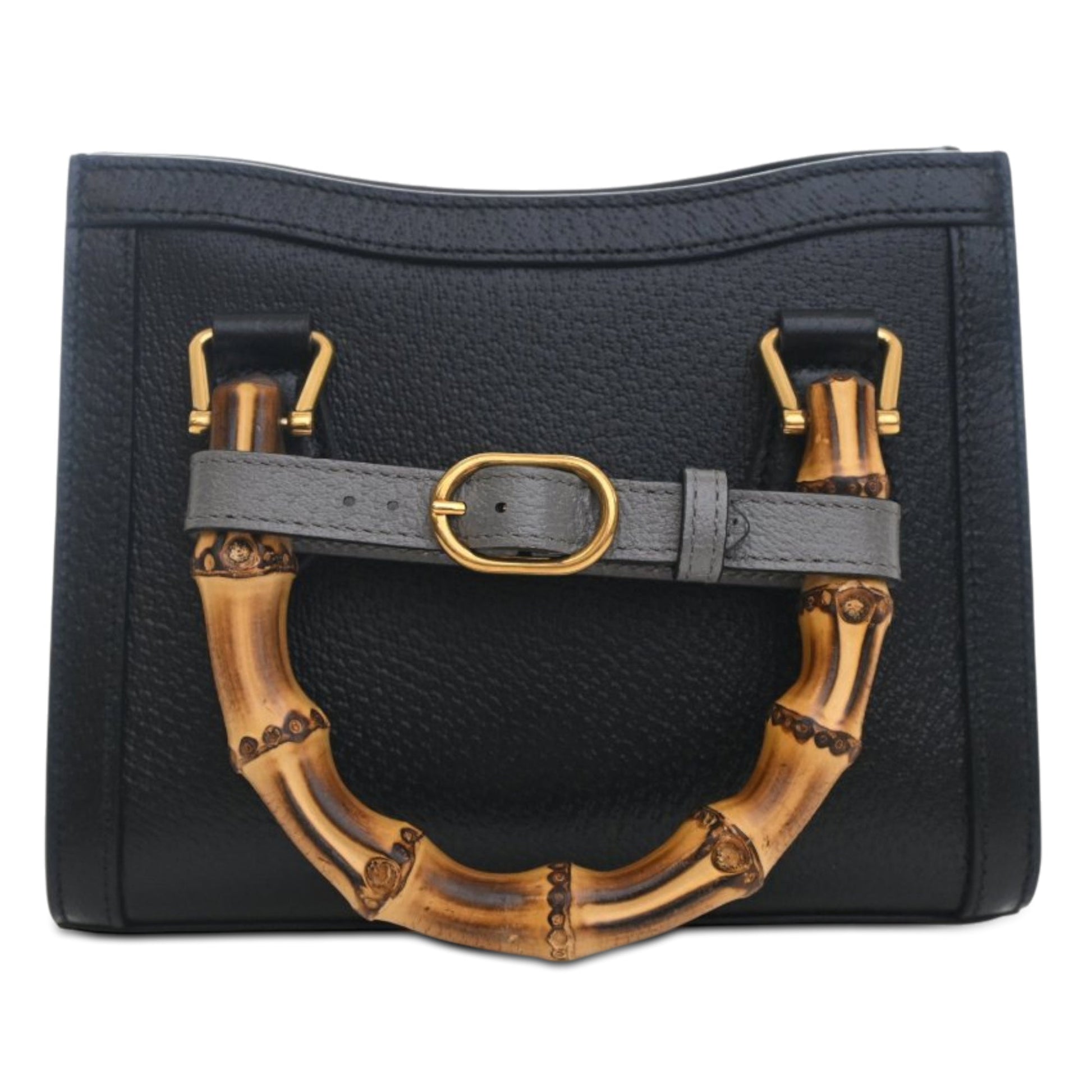 Small Calfskin Bamboo Diana Satchel