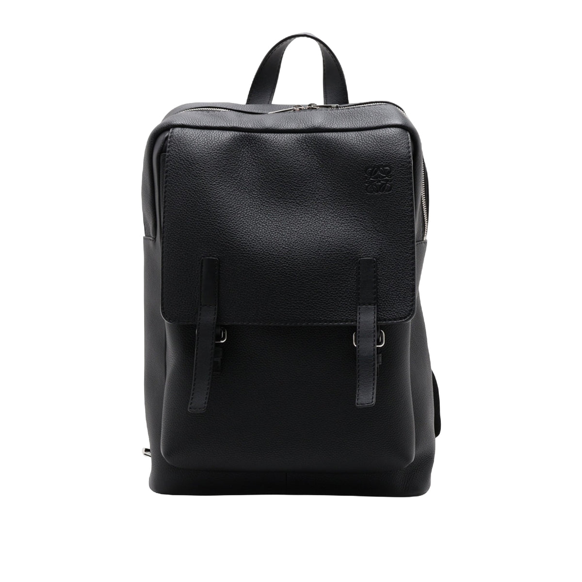 LOEWE Leather Military Backpack — Black