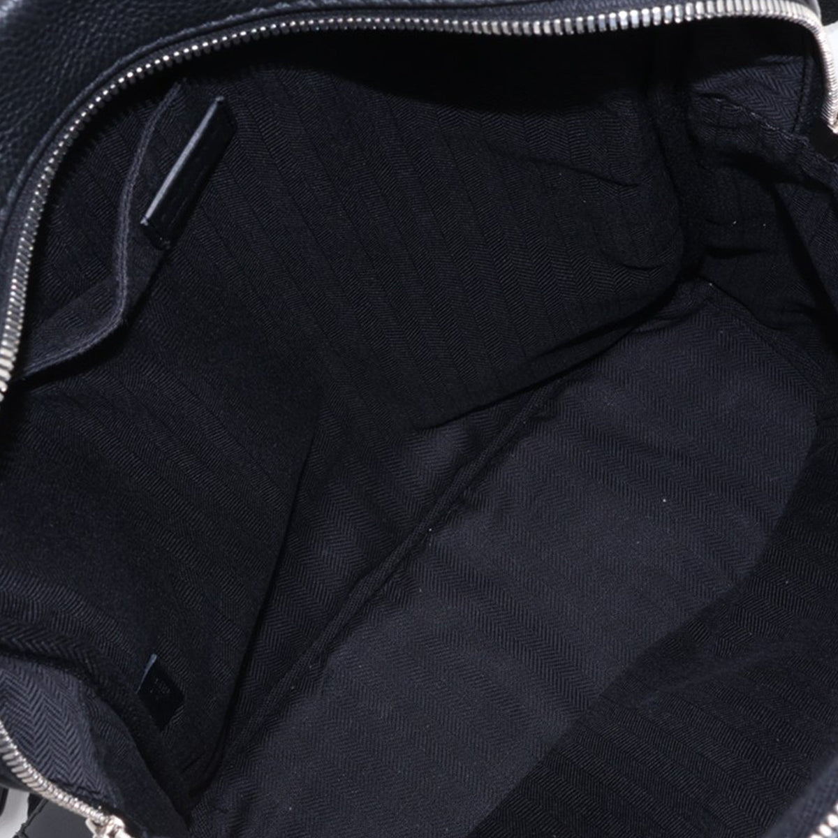 LOEWE Leather Military Backpack — Black