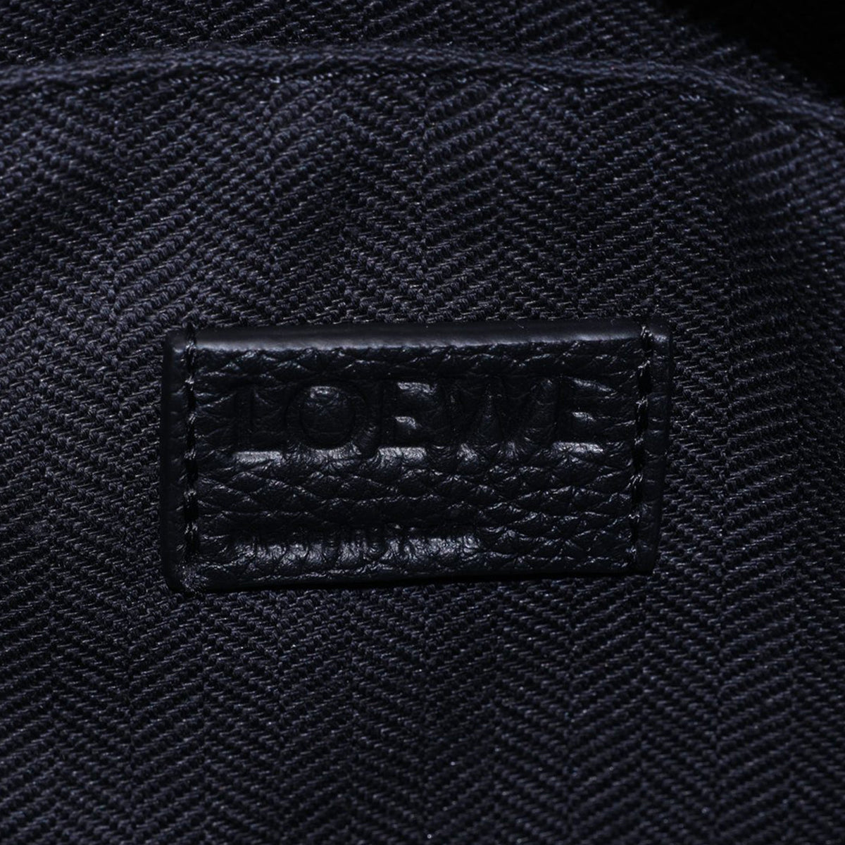 LOEWE Leather Military Backpack — Black