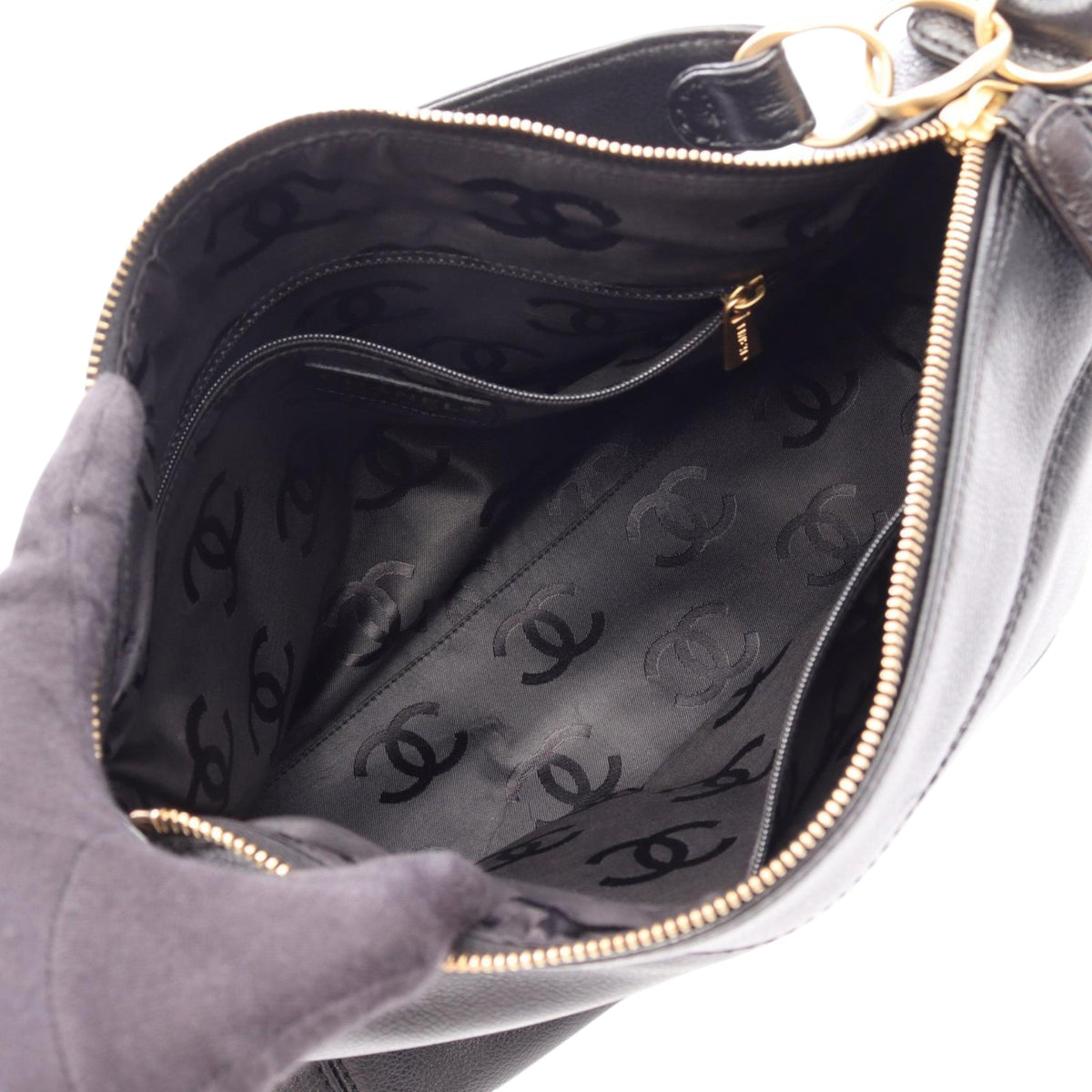 Chanel Caviar CC Ring Shoulder Bag