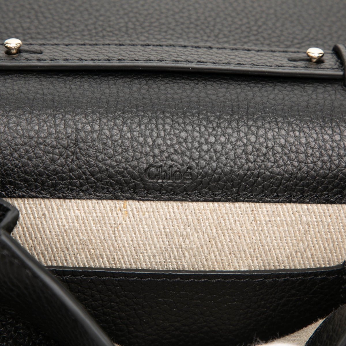 Chloé Mini Grained Calfskin Alphabet Saddle Crossbody