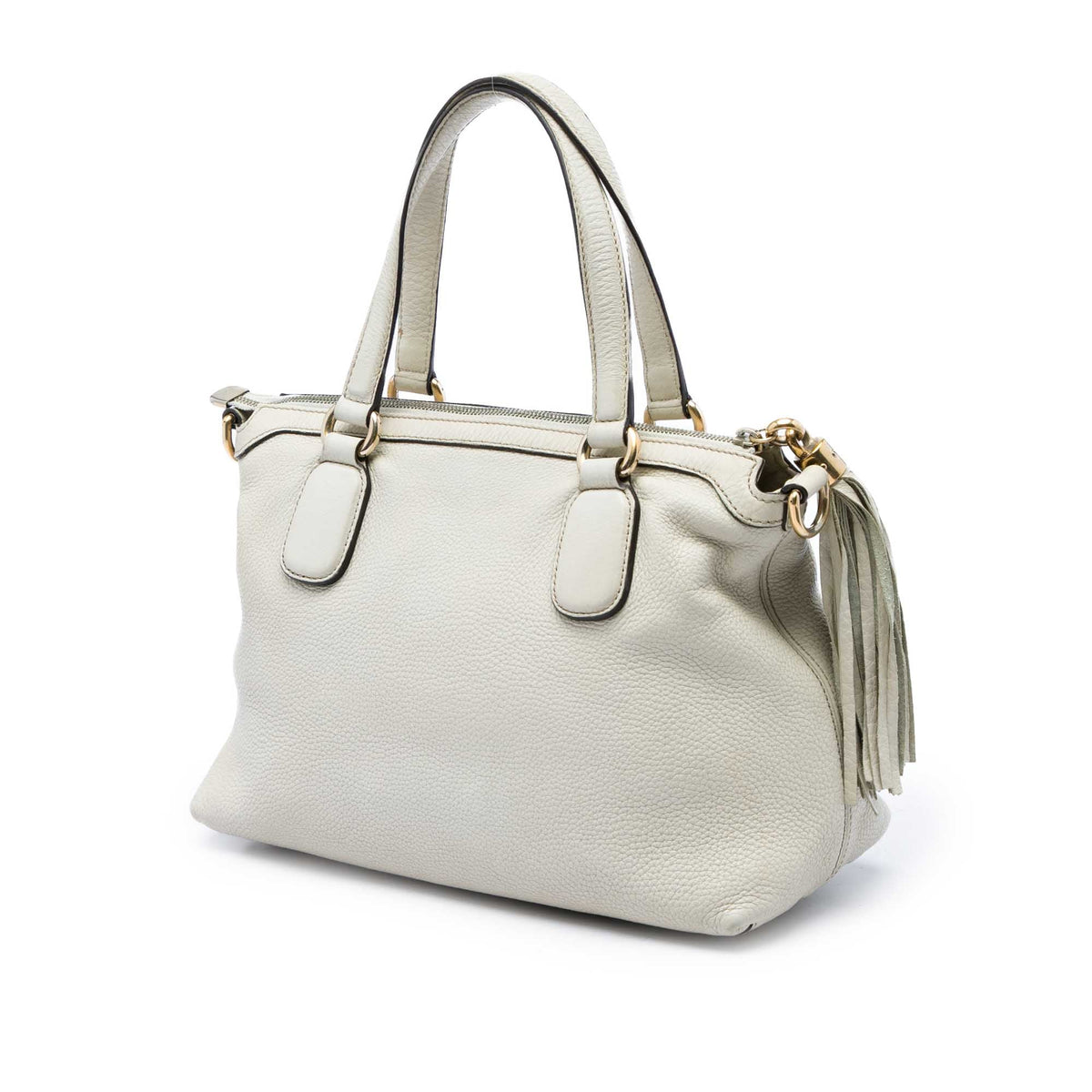 Gucci Small Calfskin Soho Working Satchel — White