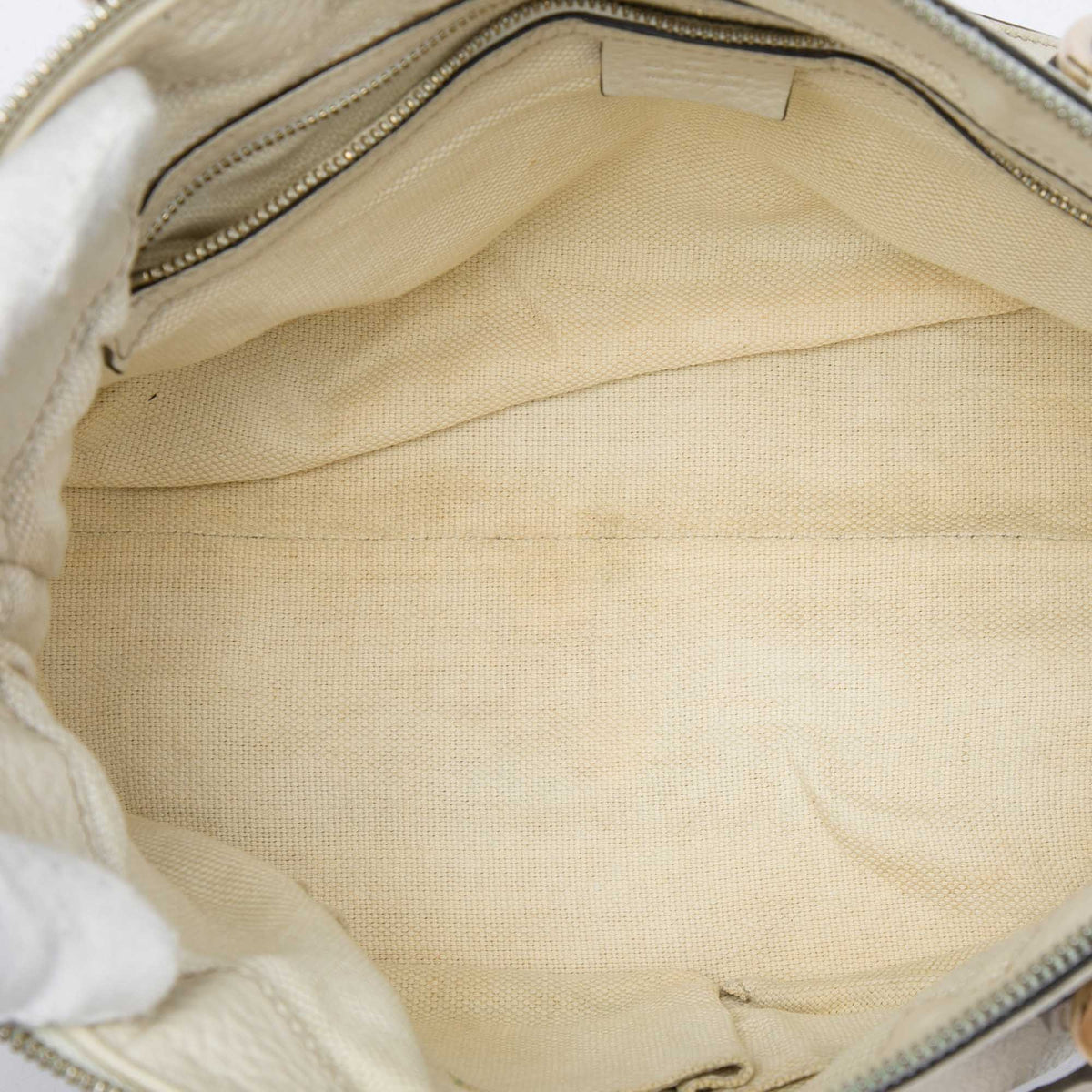 Gucci Small Calfskin Soho Working Satchel — White