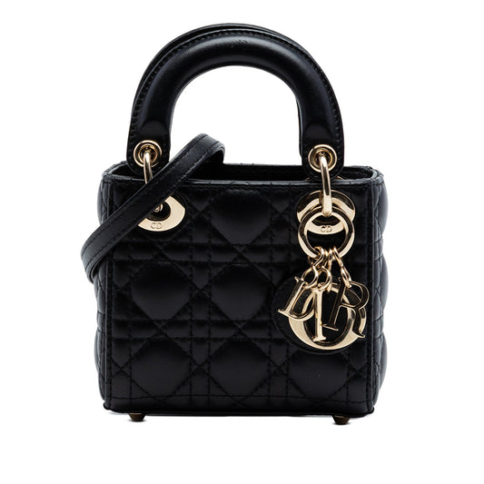 Dior Micro Lambskin Cannage Lady Dior