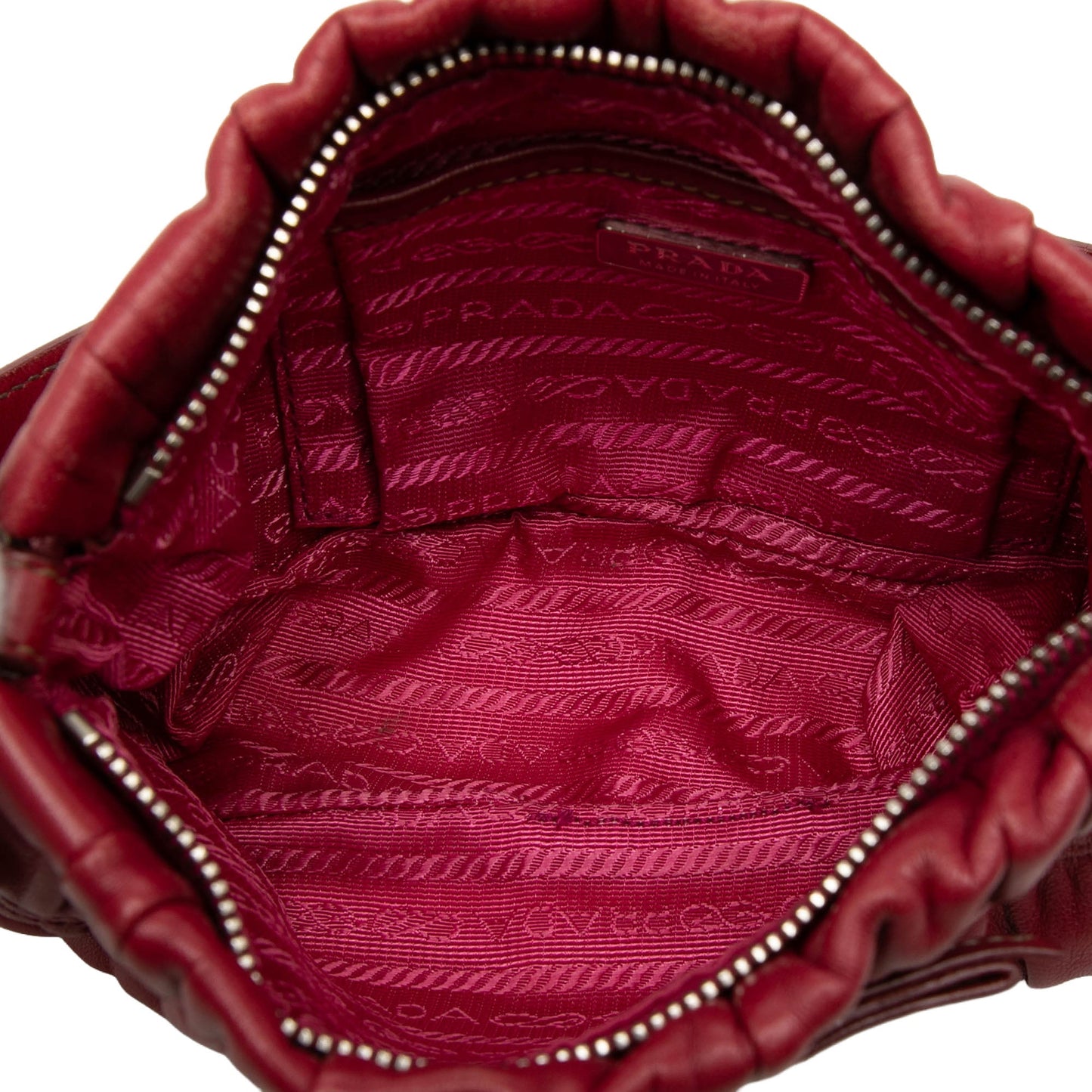 Prada Mini Nappa Gaufre Bow Shoulder Bag