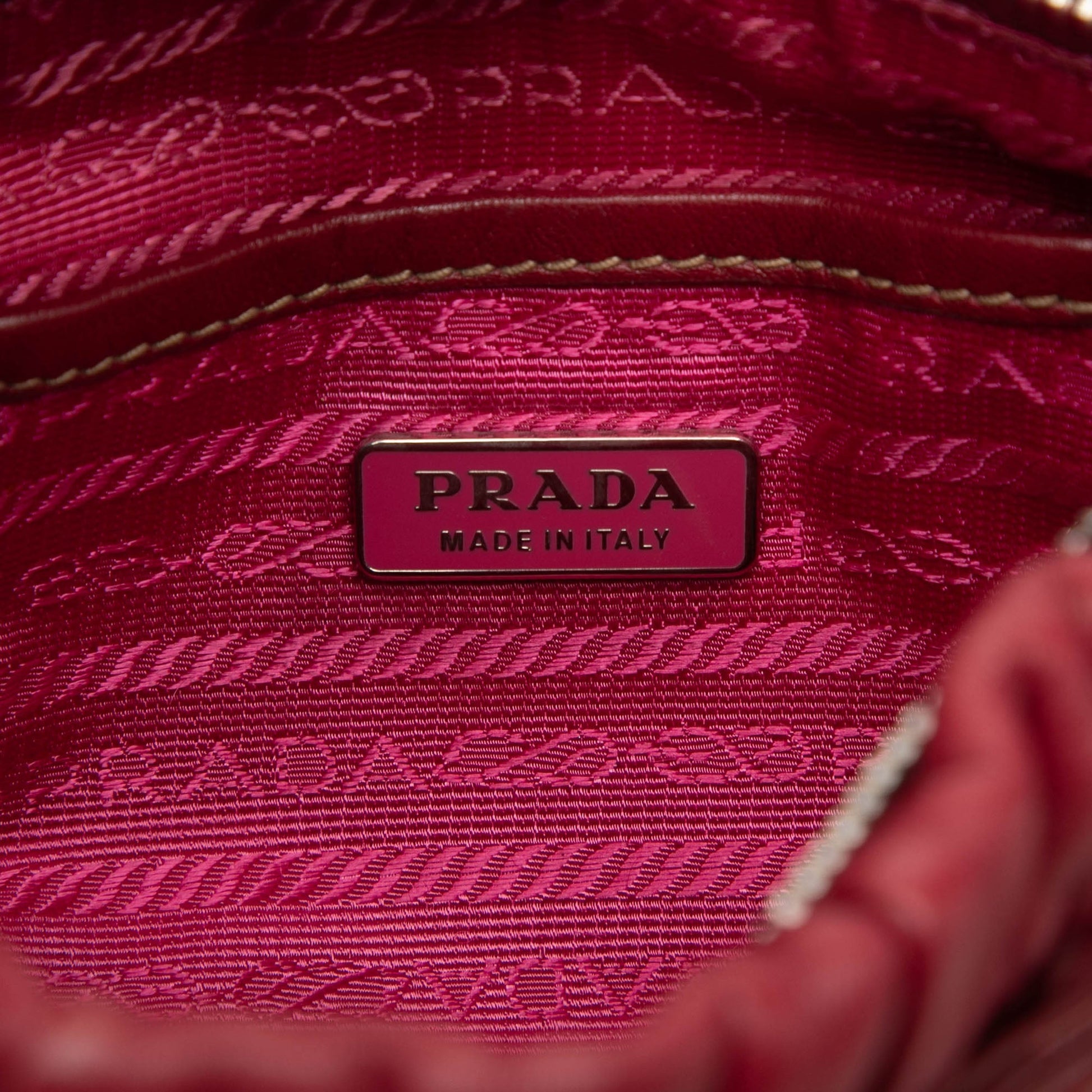 Prada Mini Nappa Gaufre Bow Shoulder Bag
