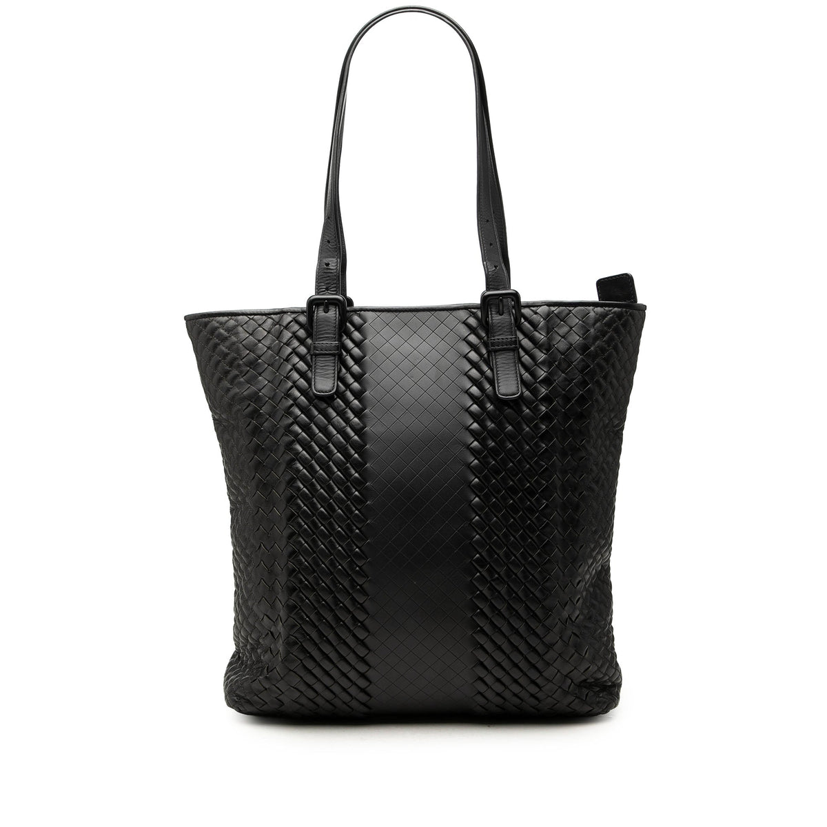 Bottega Veneta Nappa Intreccio Imperatore Tote — Black