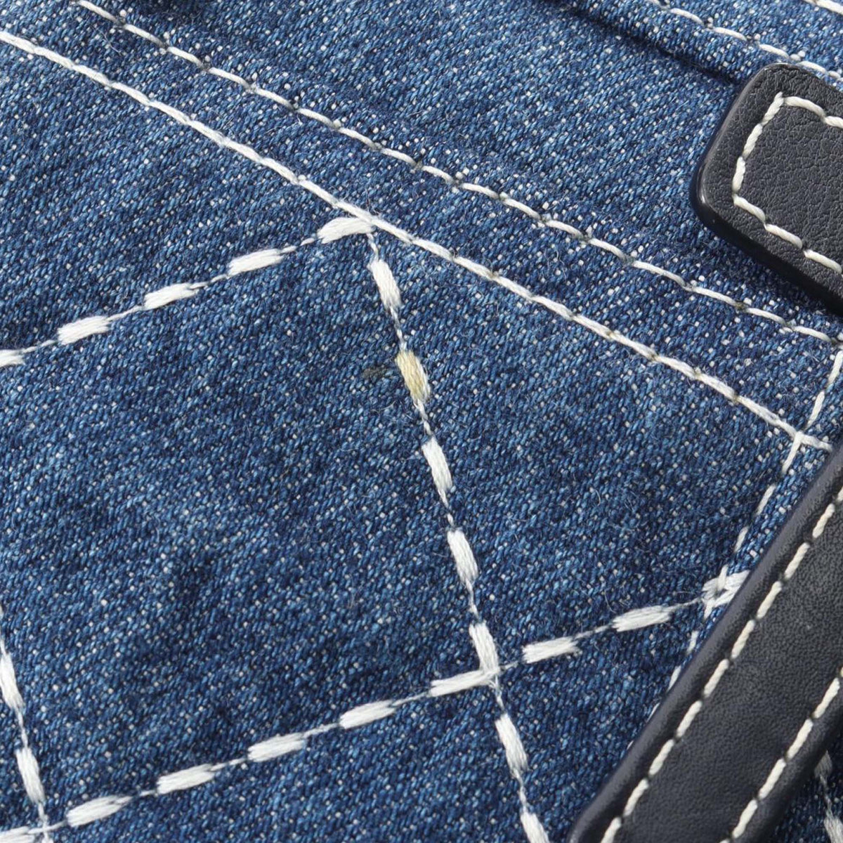 Chanel CC Quilted Denim Trip Vanity Case with Chain