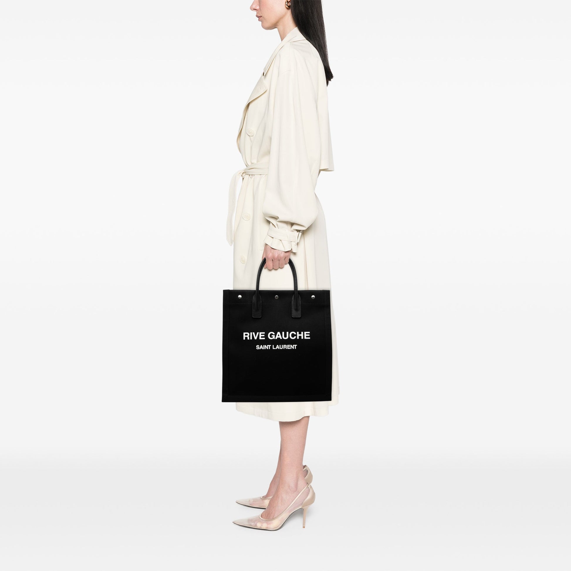 Saint Laurent Canvas Rive Gauche North South Tote