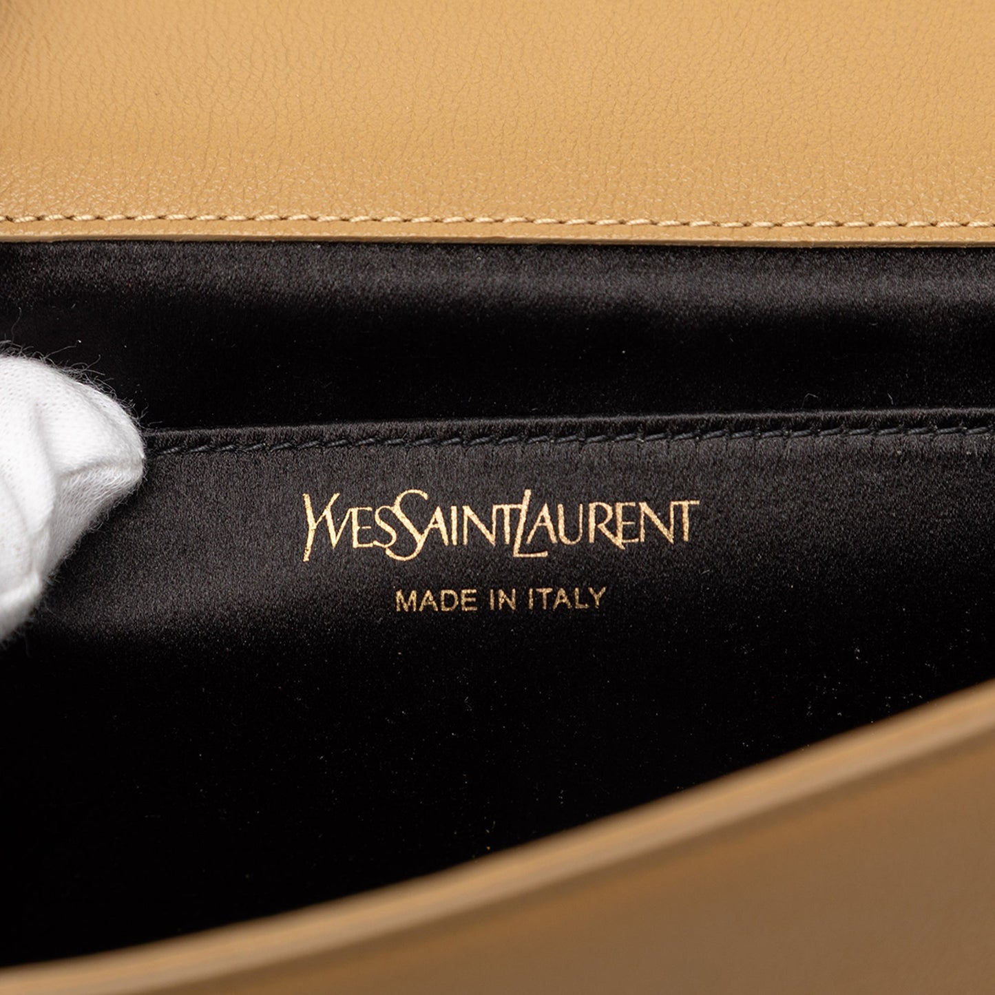 Saint Laurent Large Calfskin Monogram Belle De Jour Clutch