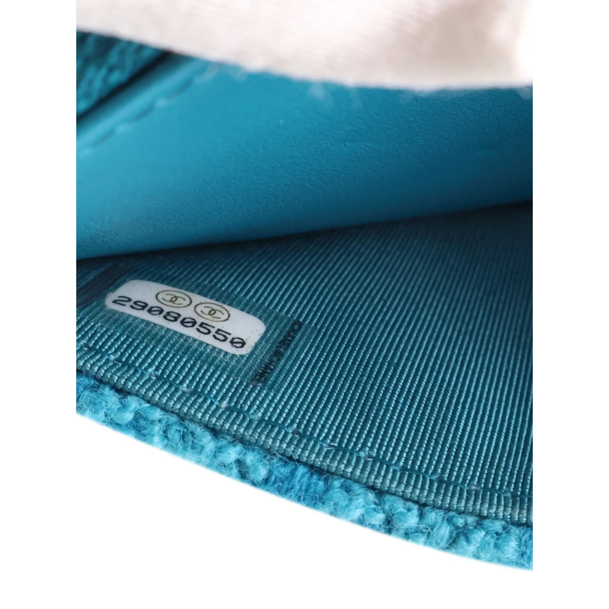 Chanel Quilted Tweed Reissue 2.55 Wallet On Chain — Blue