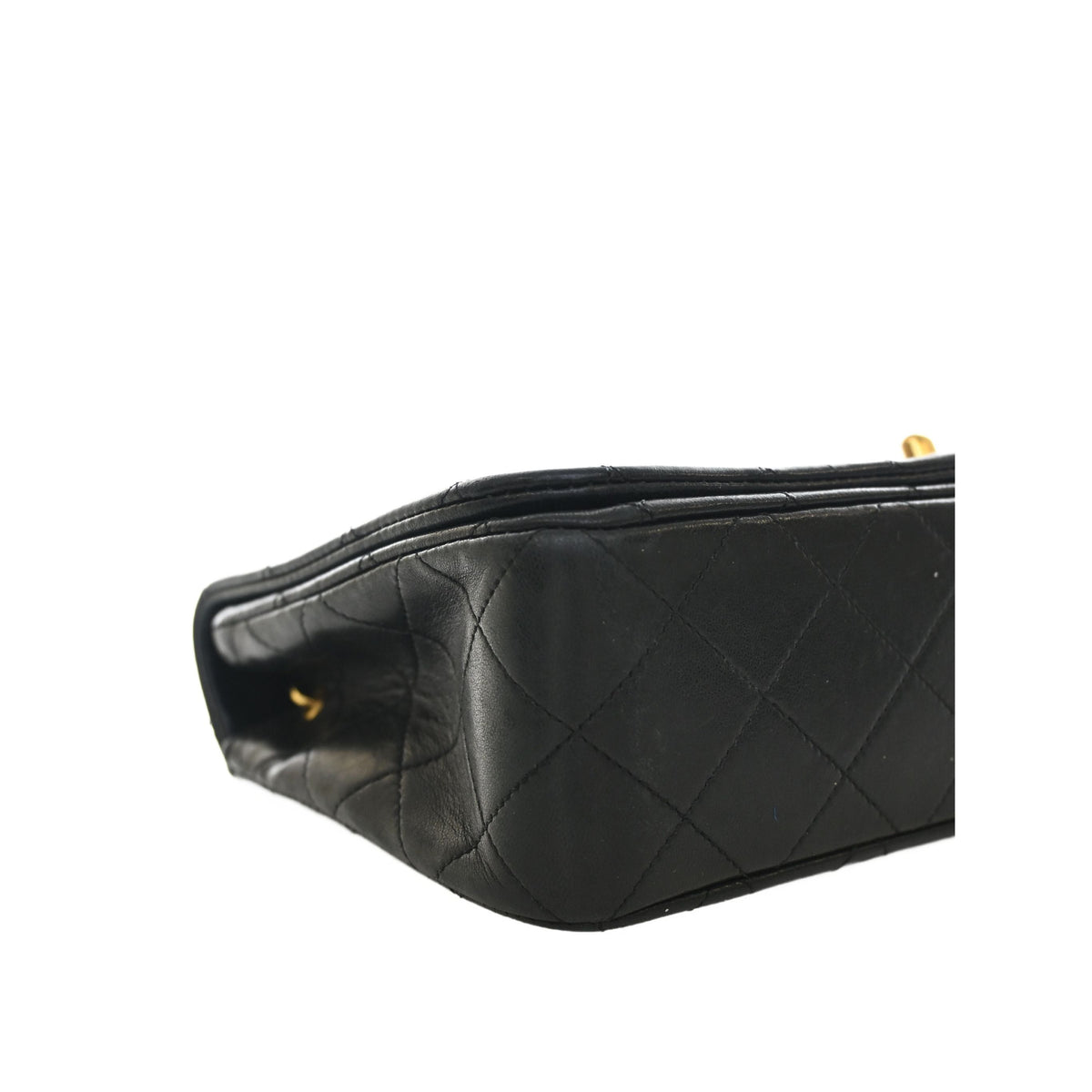 Chanel CC Quilted Lambskin Turnlock Full Single Flap — Black