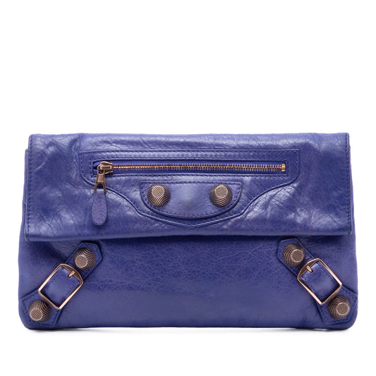 Balenciaga Lambskin Motocross Giant 21 Envelope Clutch