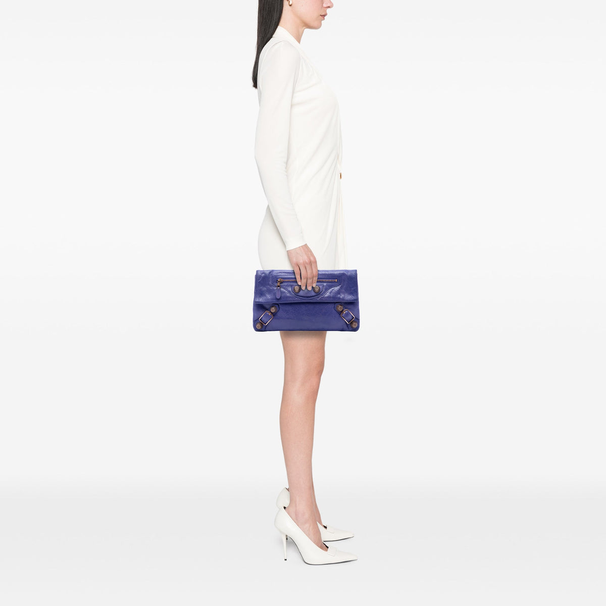 Balenciaga Lambskin Motocross Giant 21 Envelope Clutch