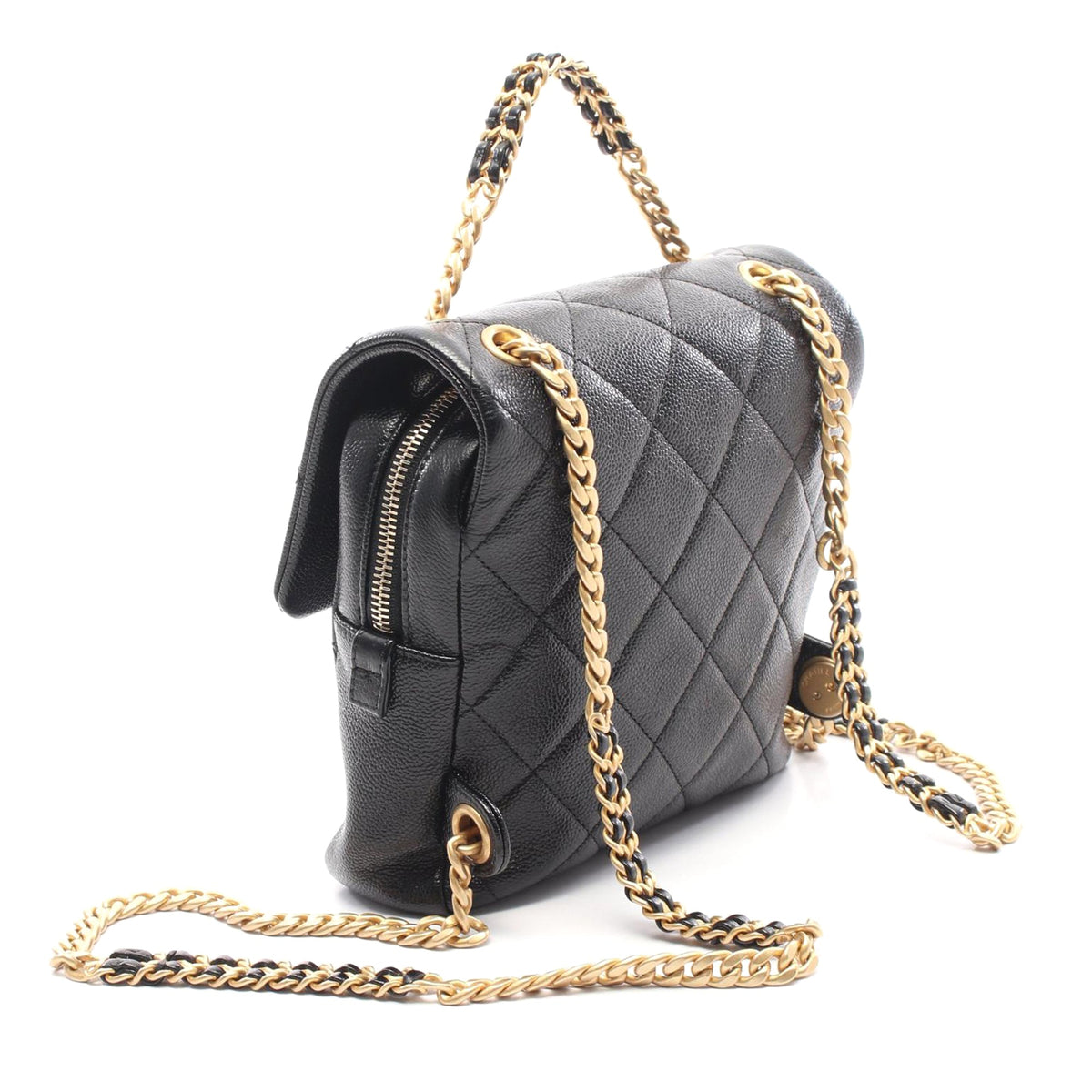 Chanel CC Quilted Caviar Chain Melody Backpack