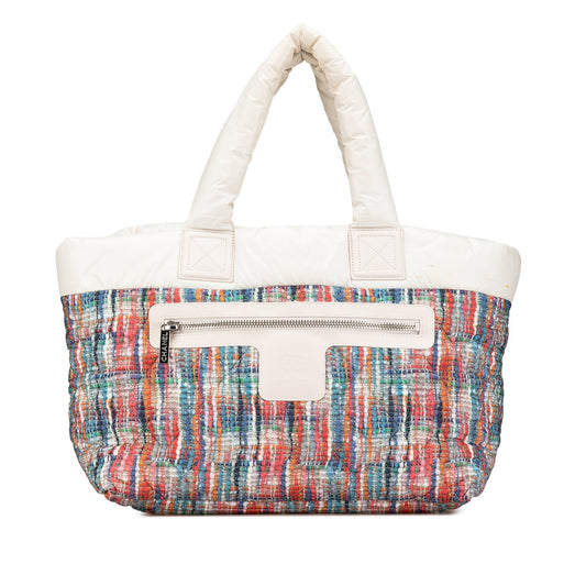 Chanel Nylon Tweed Printed Coco Cocoon Tote