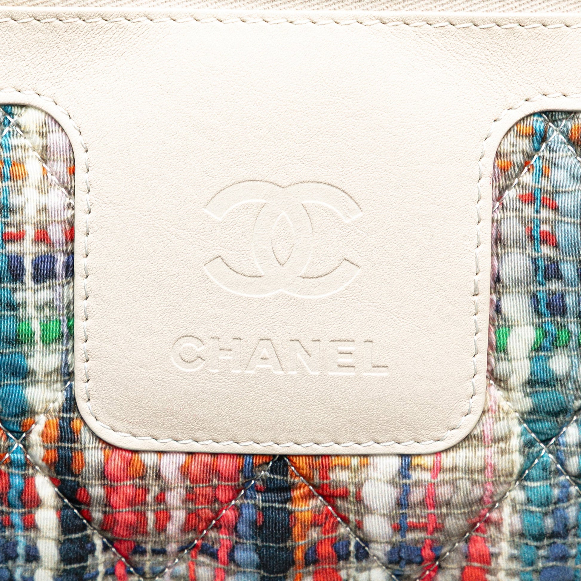 Chanel Nylon Tweed Printed Coco Cocoon Tote