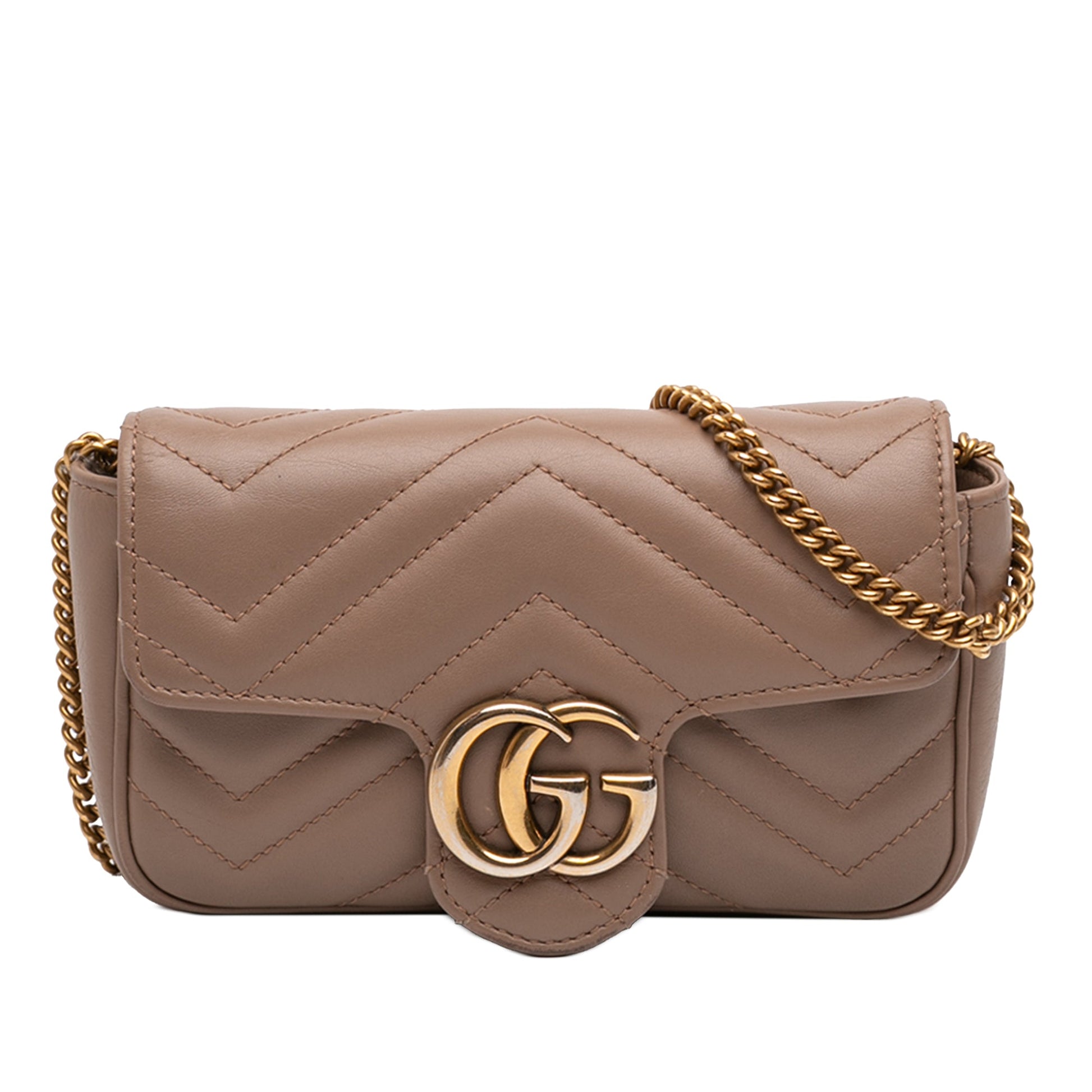 Gucci Mini GG Marmont Matelasse Calfskin Flap Crossbody