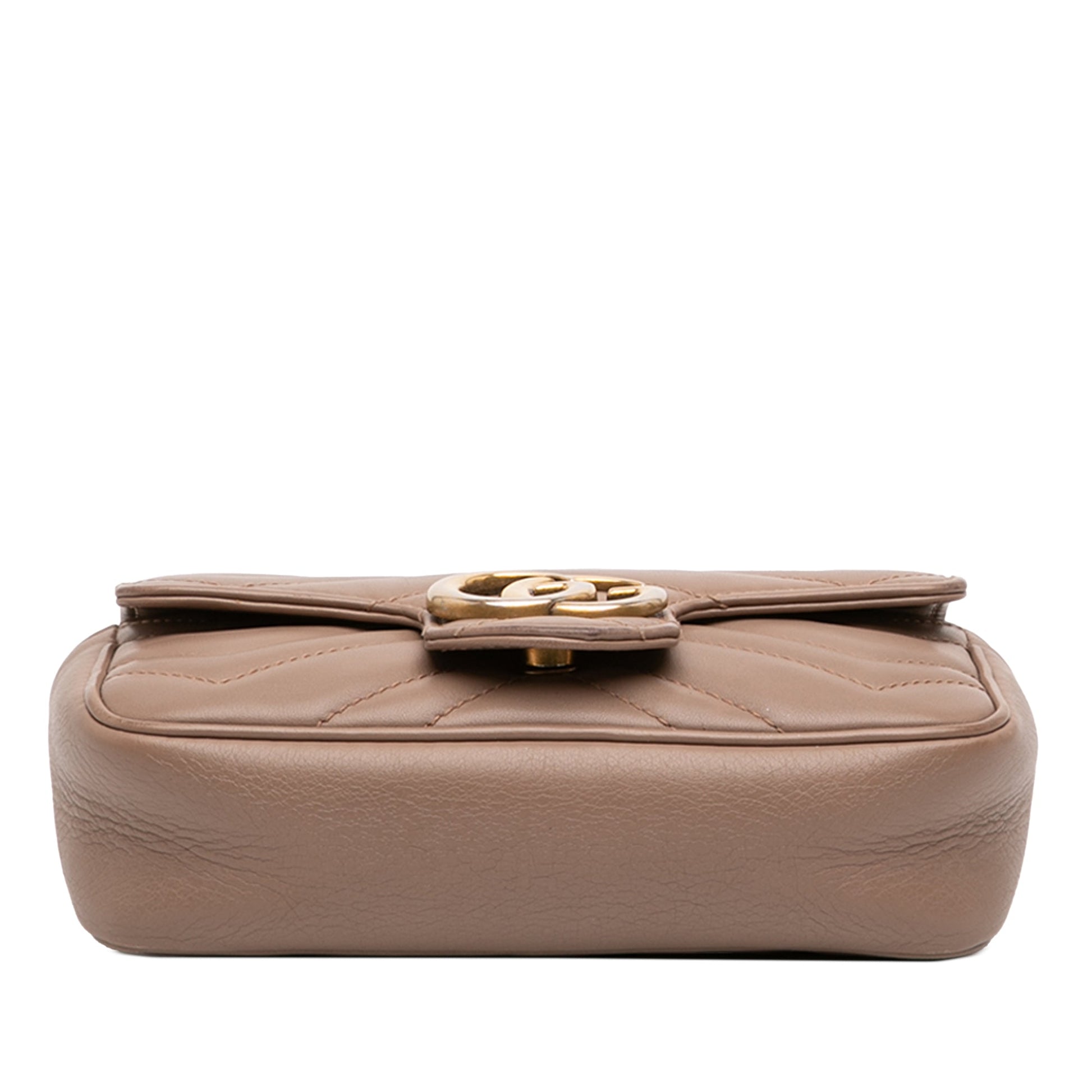 Gucci Mini GG Marmont Matelasse Calfskin Flap Crossbody