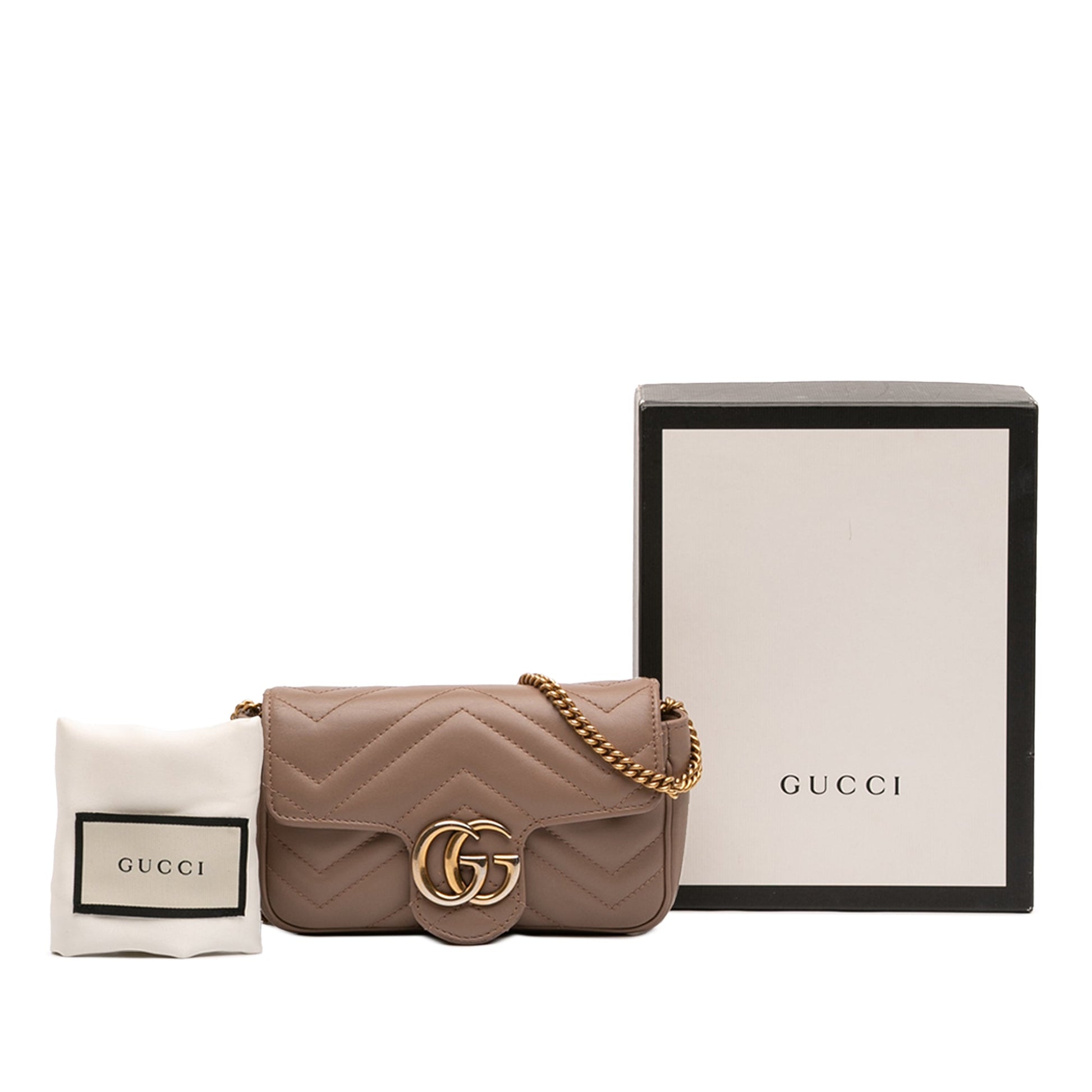 Gucci Mini GG Marmont Matelasse Calfskin Flap Crossbody