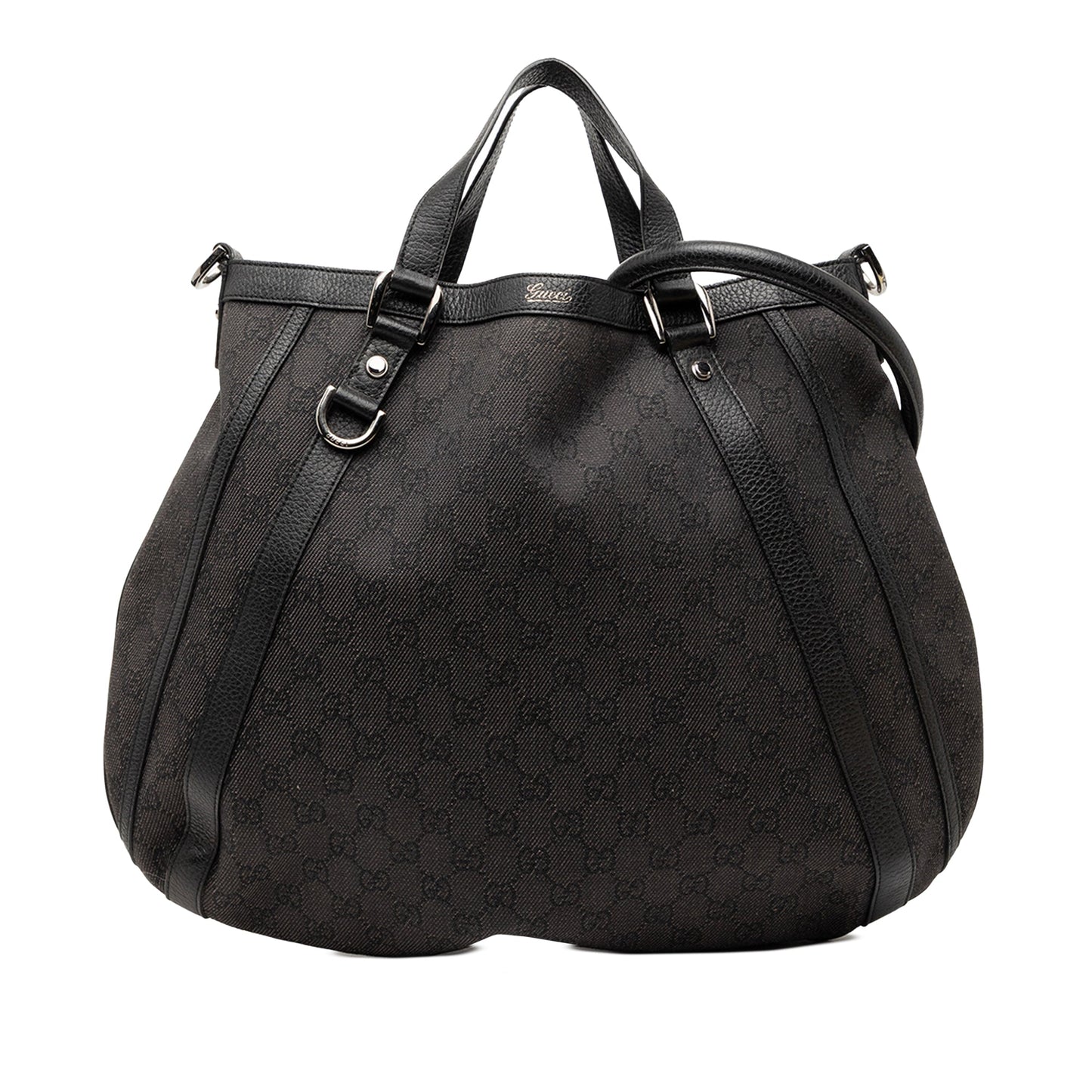 Gucci GG Denim Abbey D Ring Convertible Tote