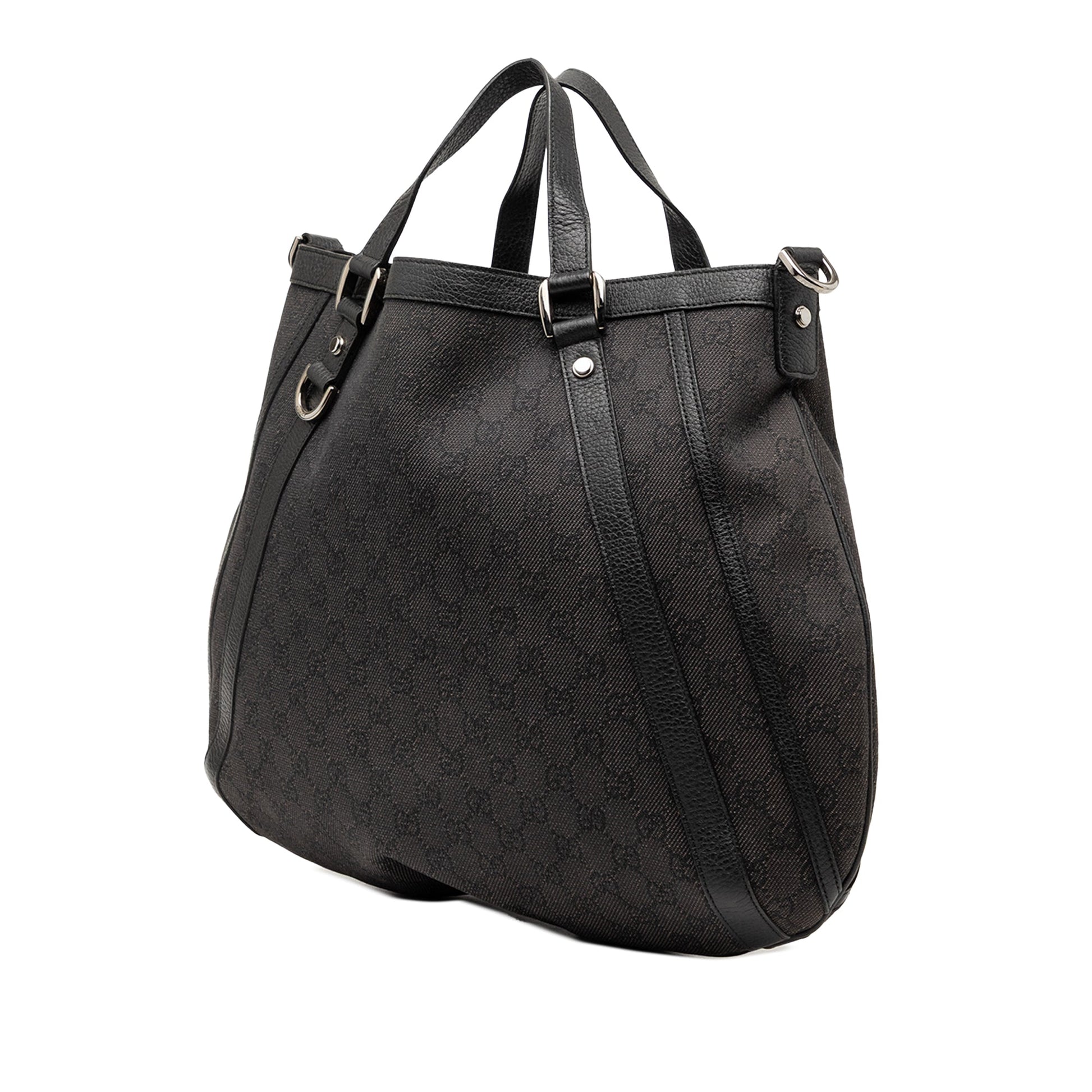 Gucci GG Denim Abbey D Ring Convertible Tote