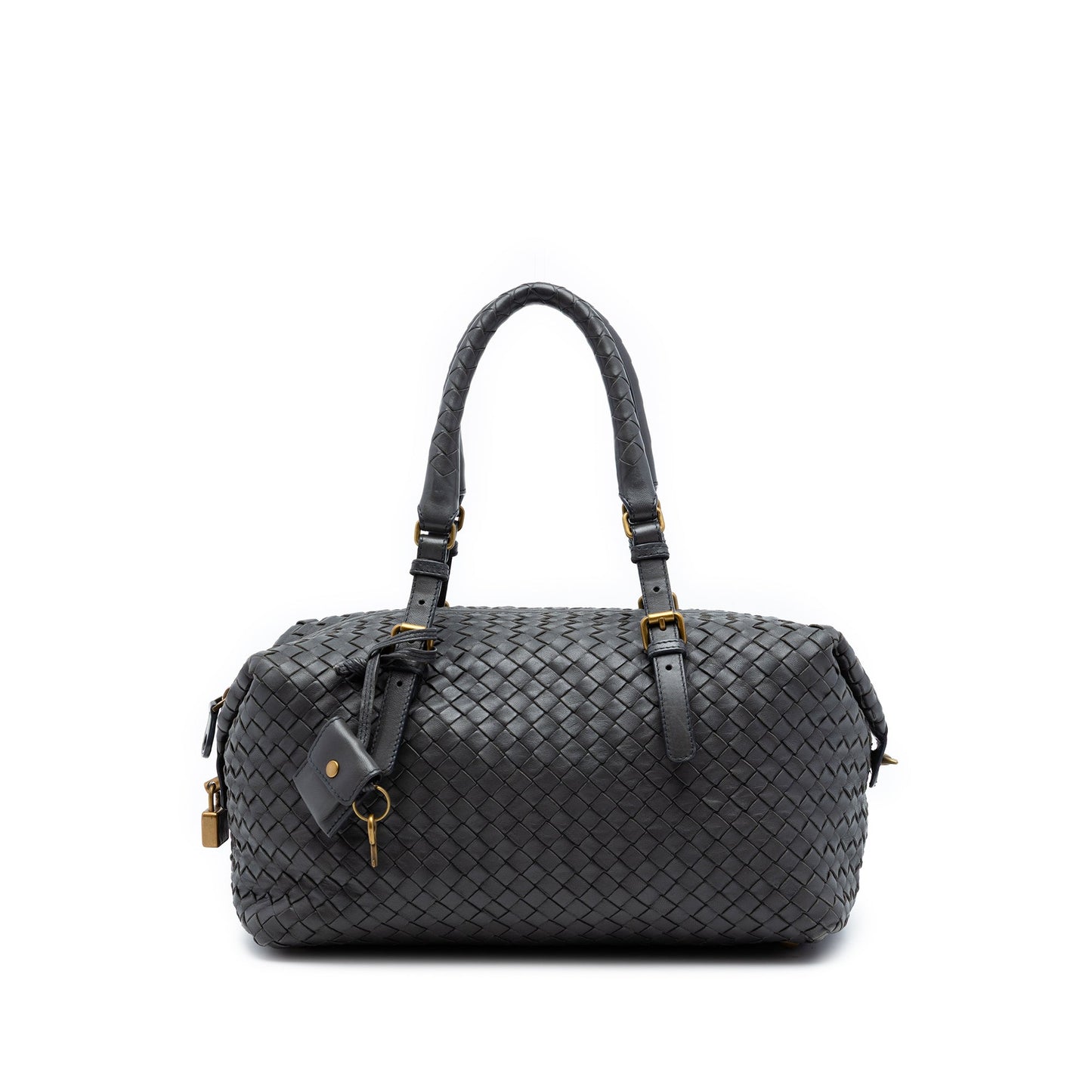 Bottega Veneta Nappa Intrecciato Montaigne Boston Bag