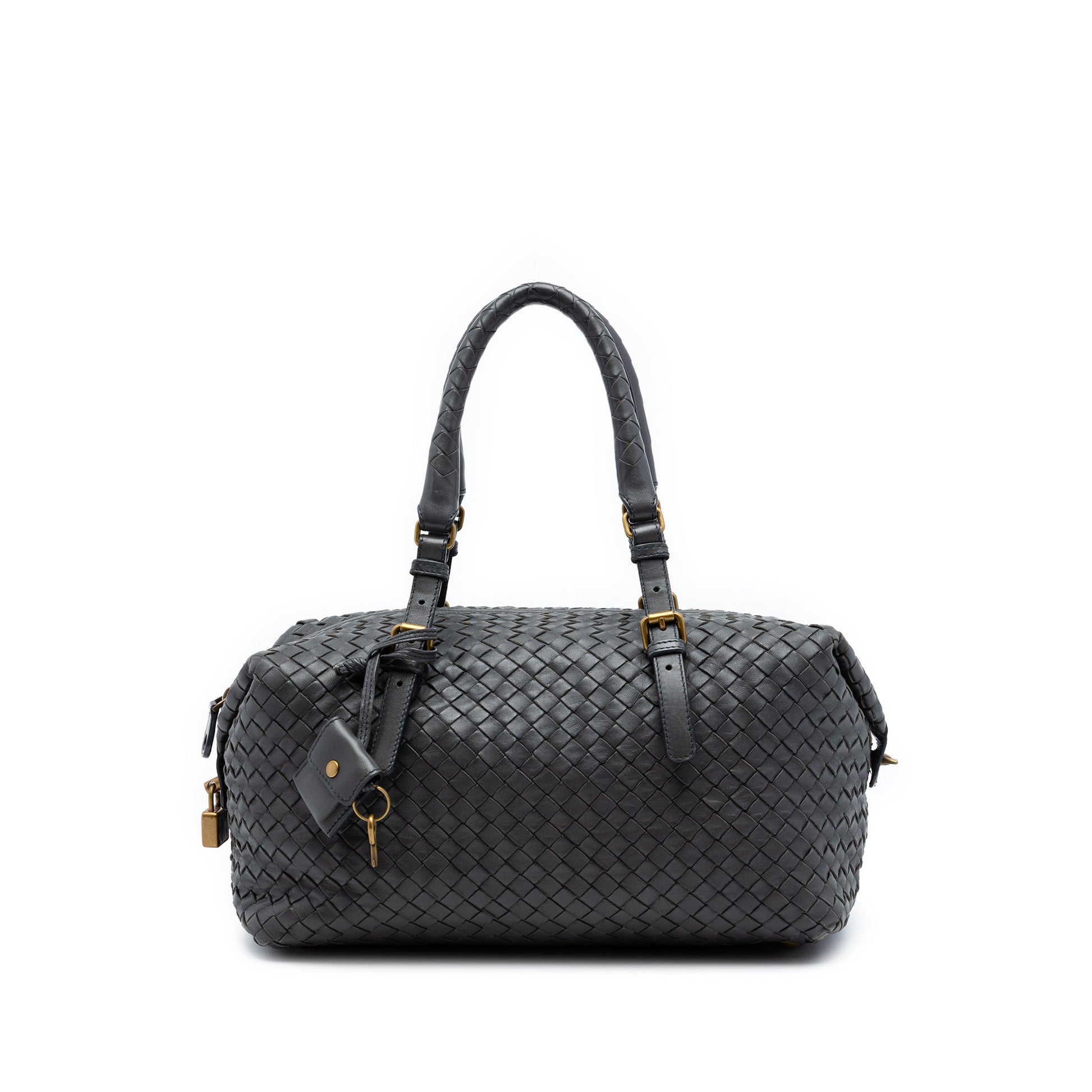 Bottega Veneta Nappa Intrecciato Montaigne Boston Bag