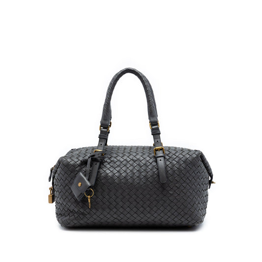 Bottega Veneta Nappa Intrecciato Montaigne Boston Bag