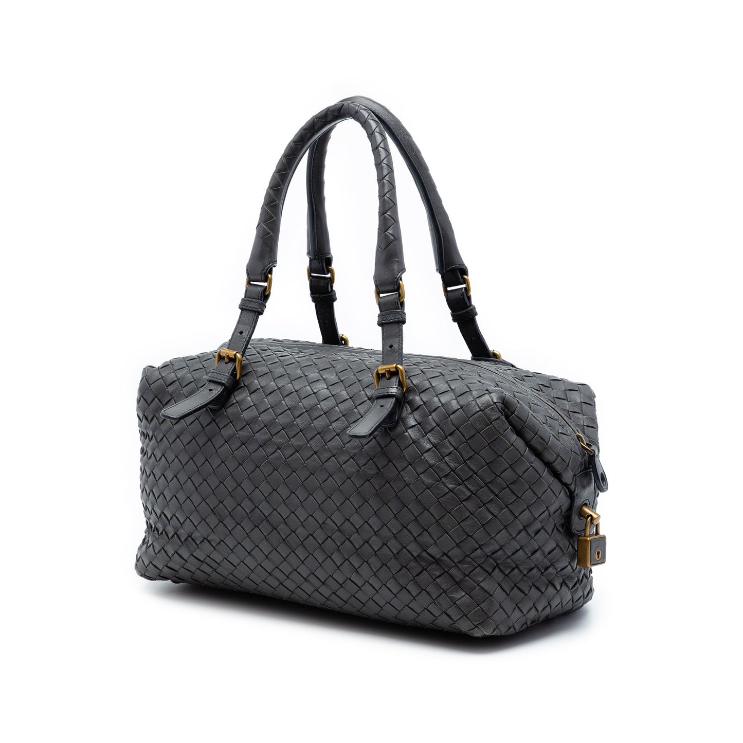 Bottega Veneta Nappa Intrecciato Montaigne Boston Bag
