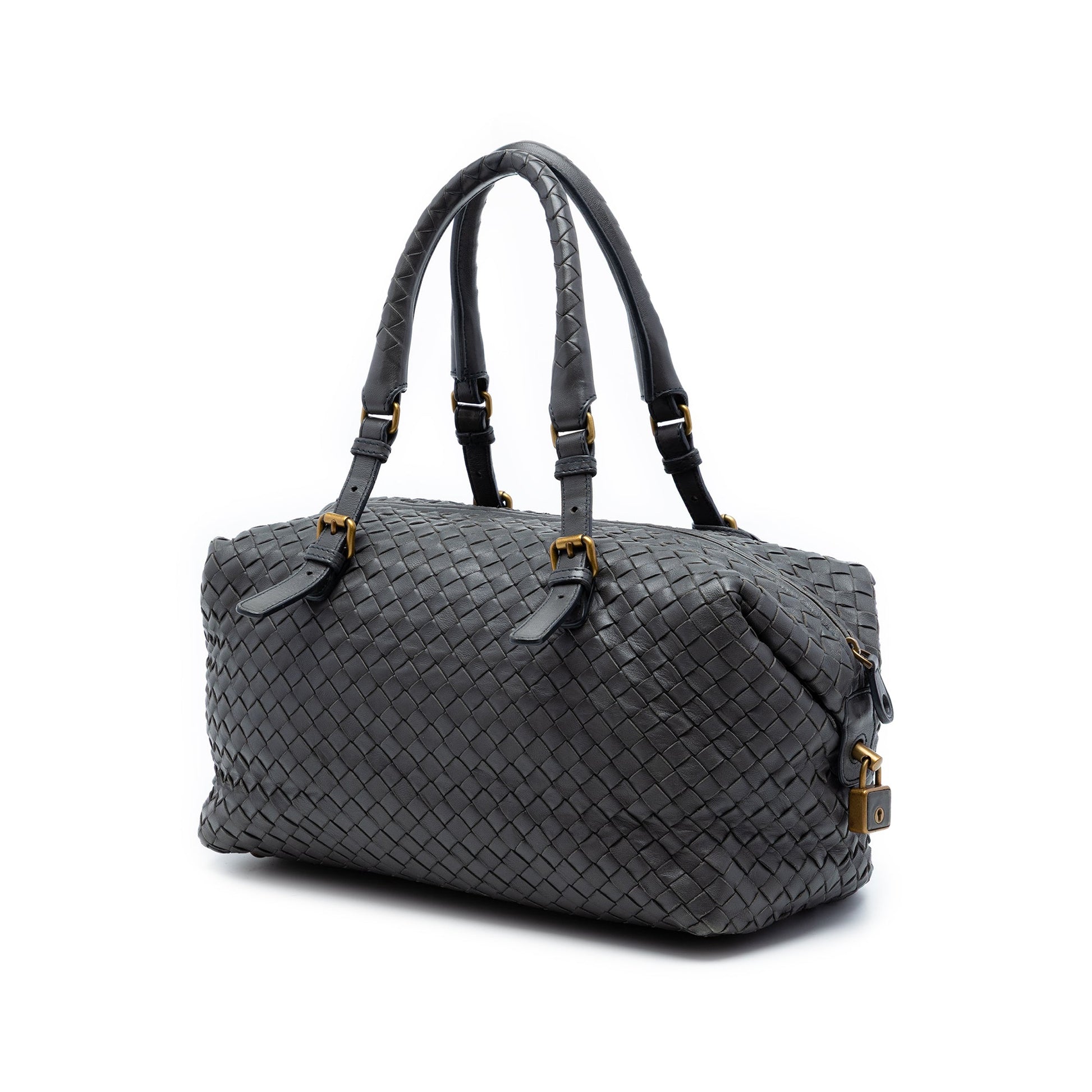 Bottega Veneta Nappa Intrecciato Montaigne Boston Bag