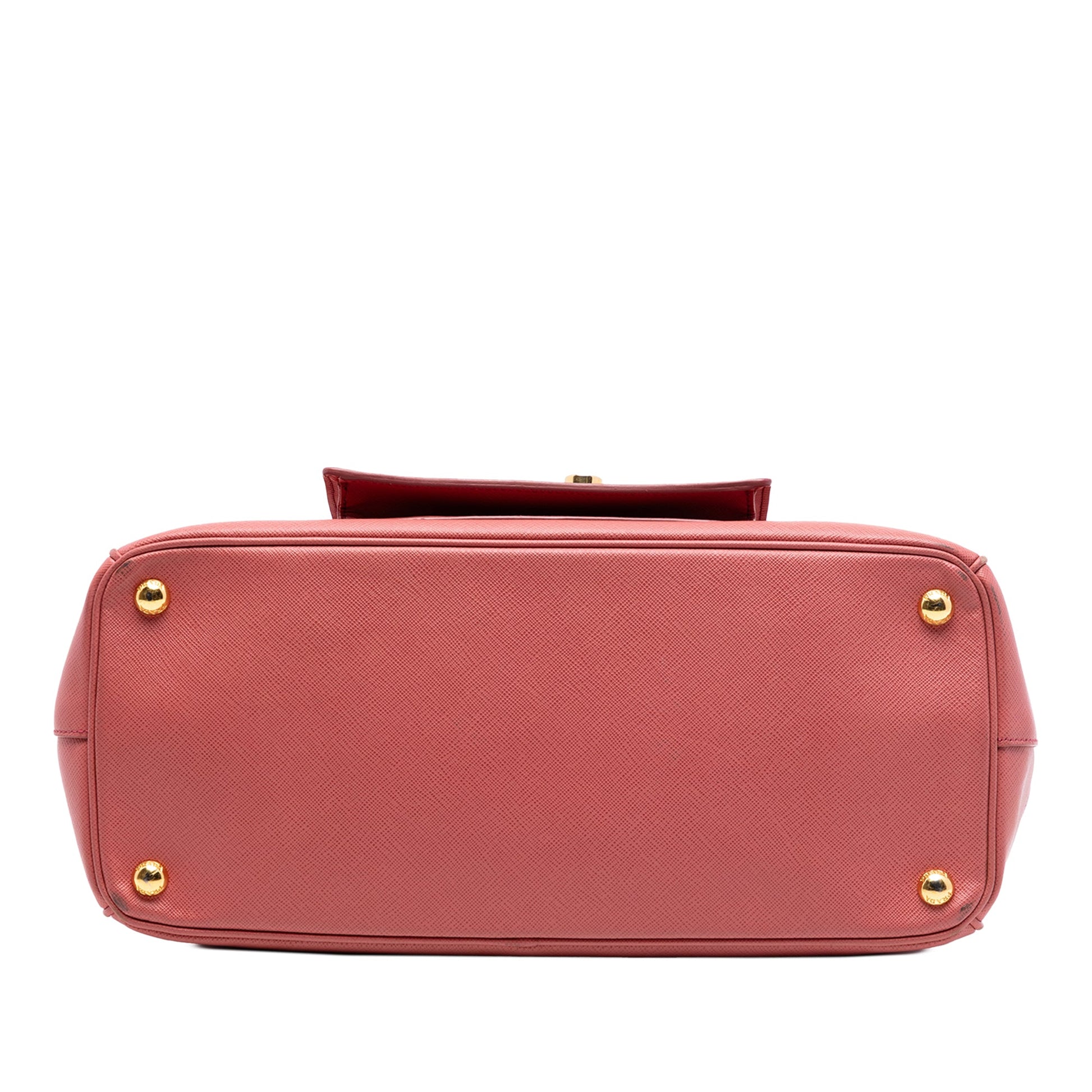 Prada Saffiano Lux Galleria Double Zip Front Pocket Satchel