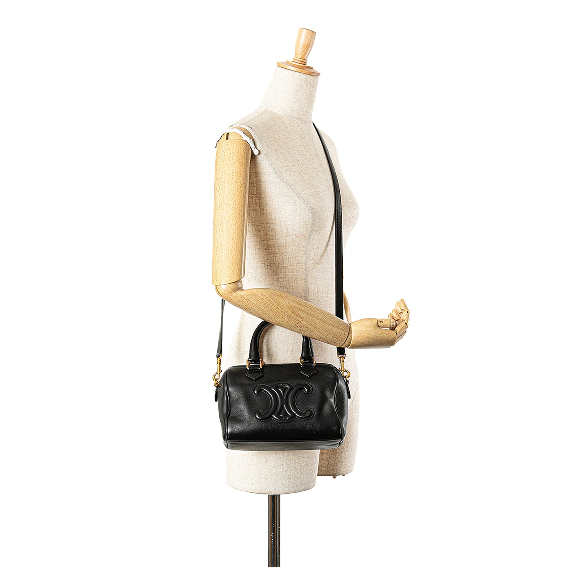 Celine Smooth Calfskin Cuir Triomphe Satchel