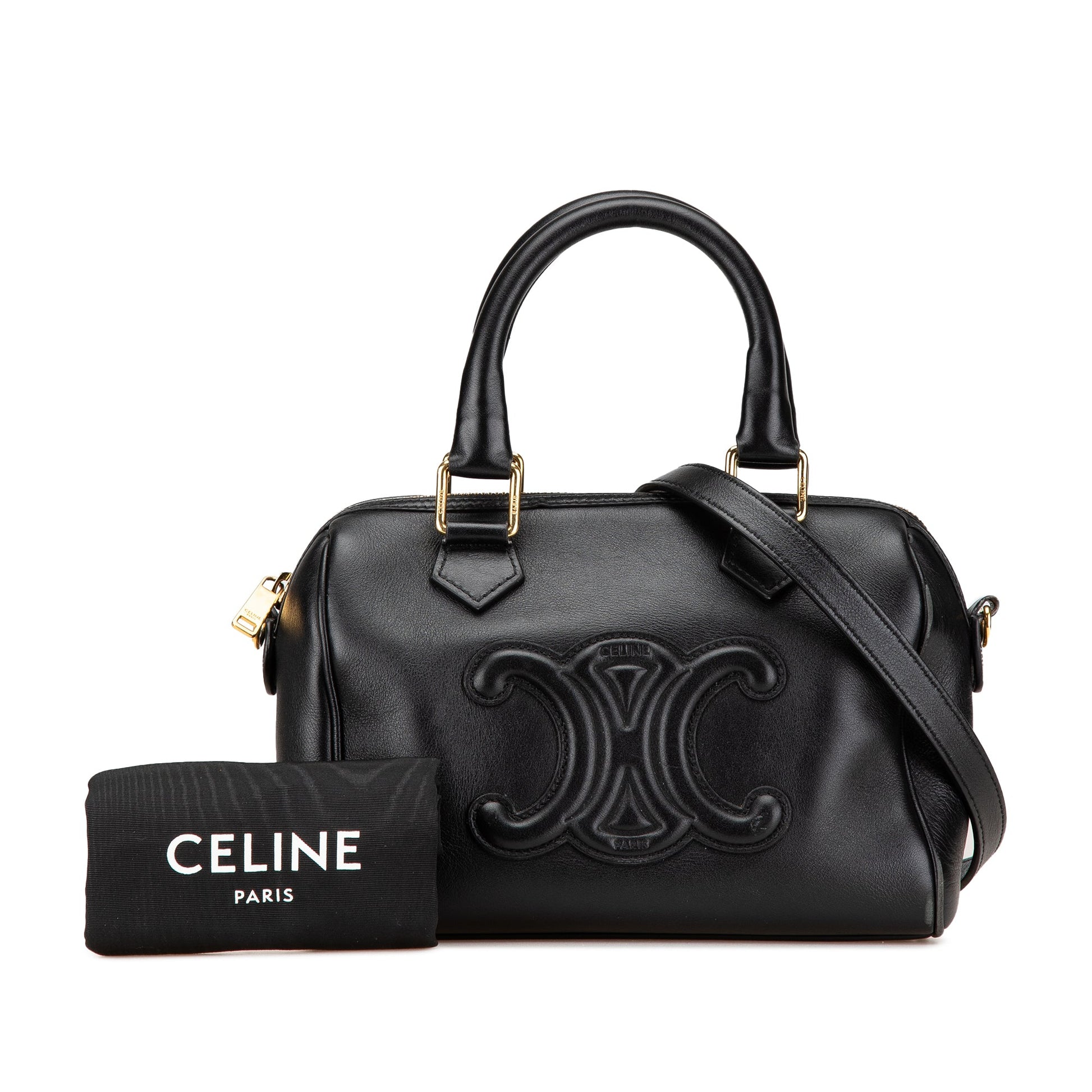 Celine Smooth Calfskin Cuir Triomphe Satchel
