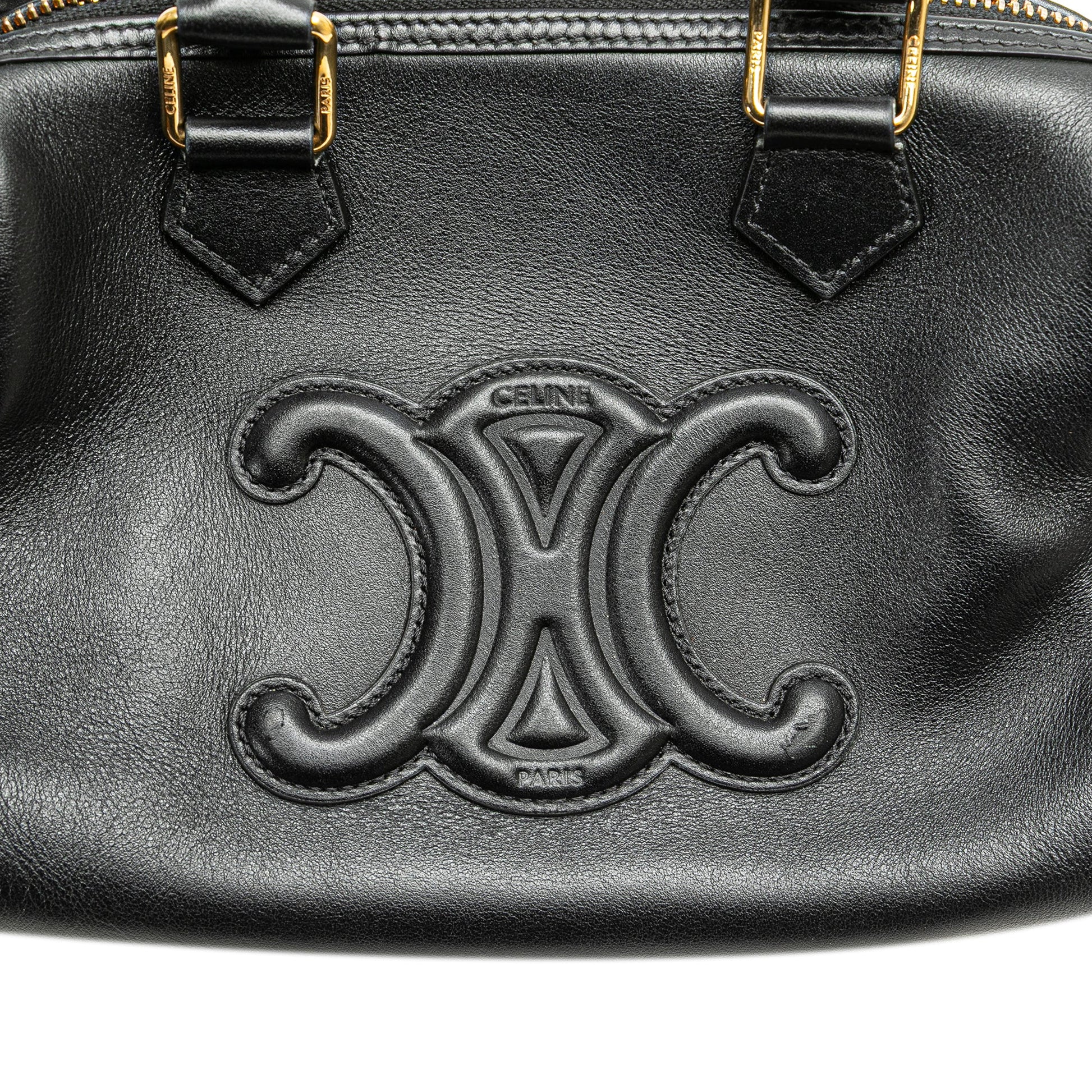 Celine Smooth Calfskin Cuir Triomphe Satchel