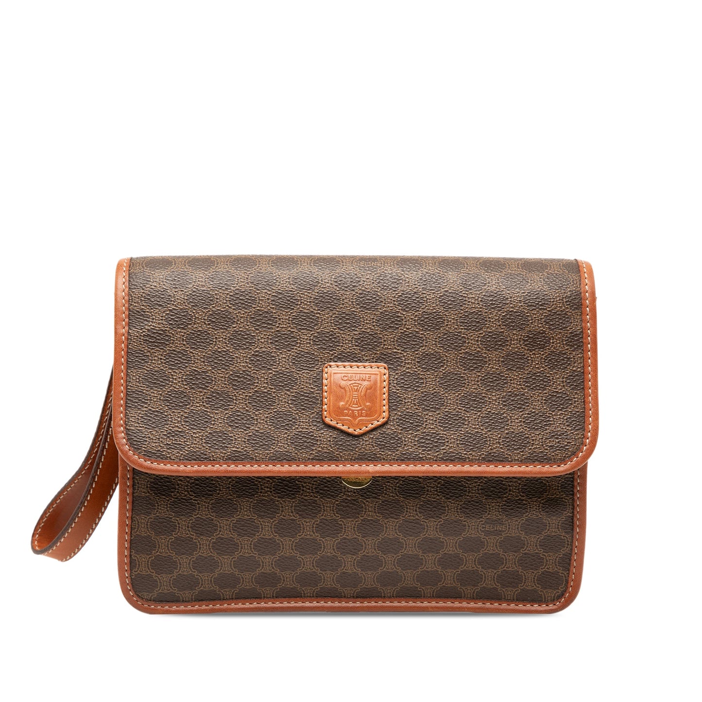 Celine Macadam Coated Canvas Clutch