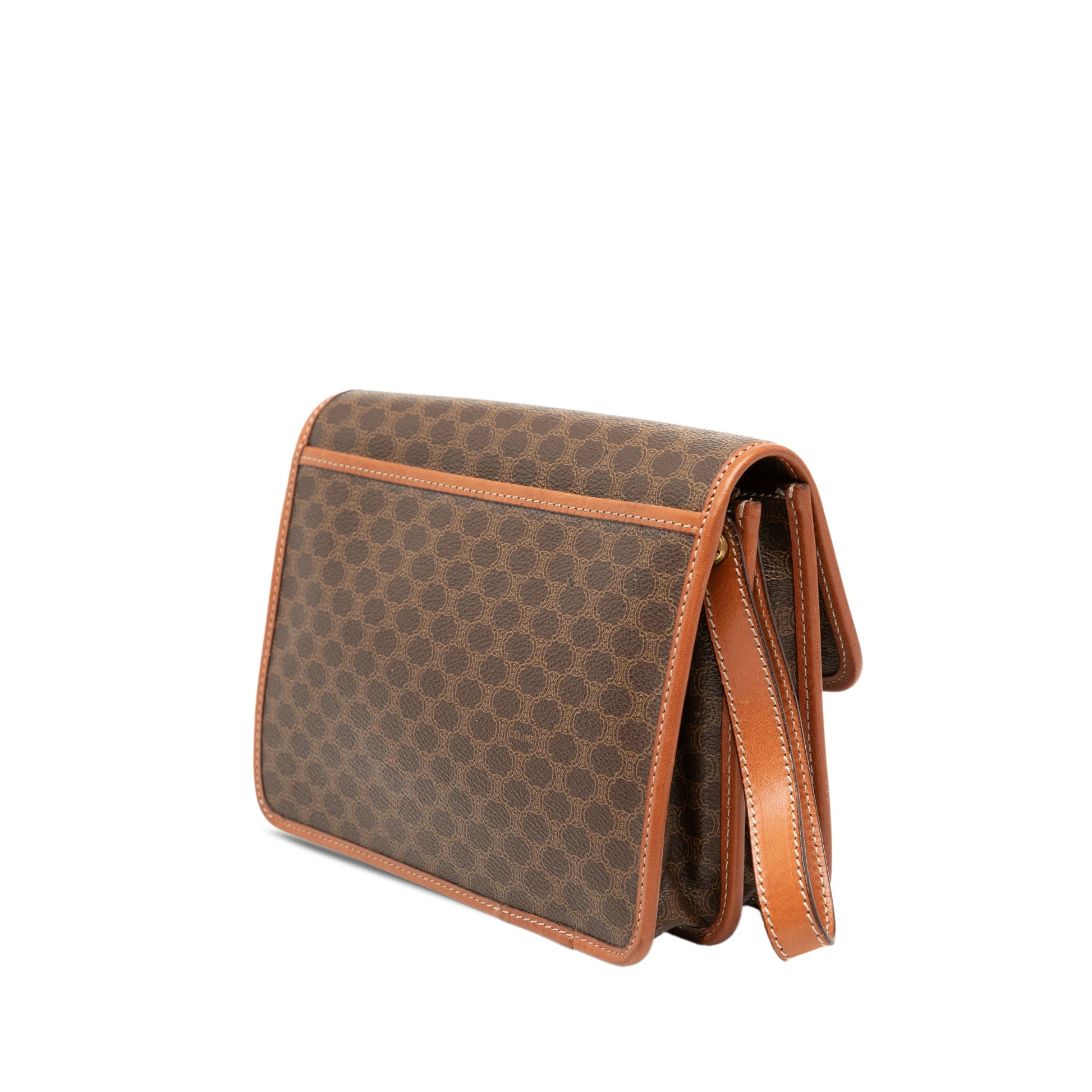 Celine Macadam Coated Canvas Clutch