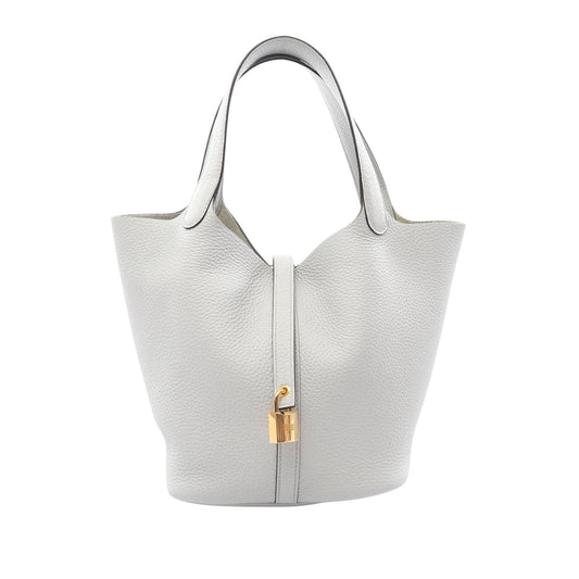 Hermès Clemence Picotin Lock 22 — Blue