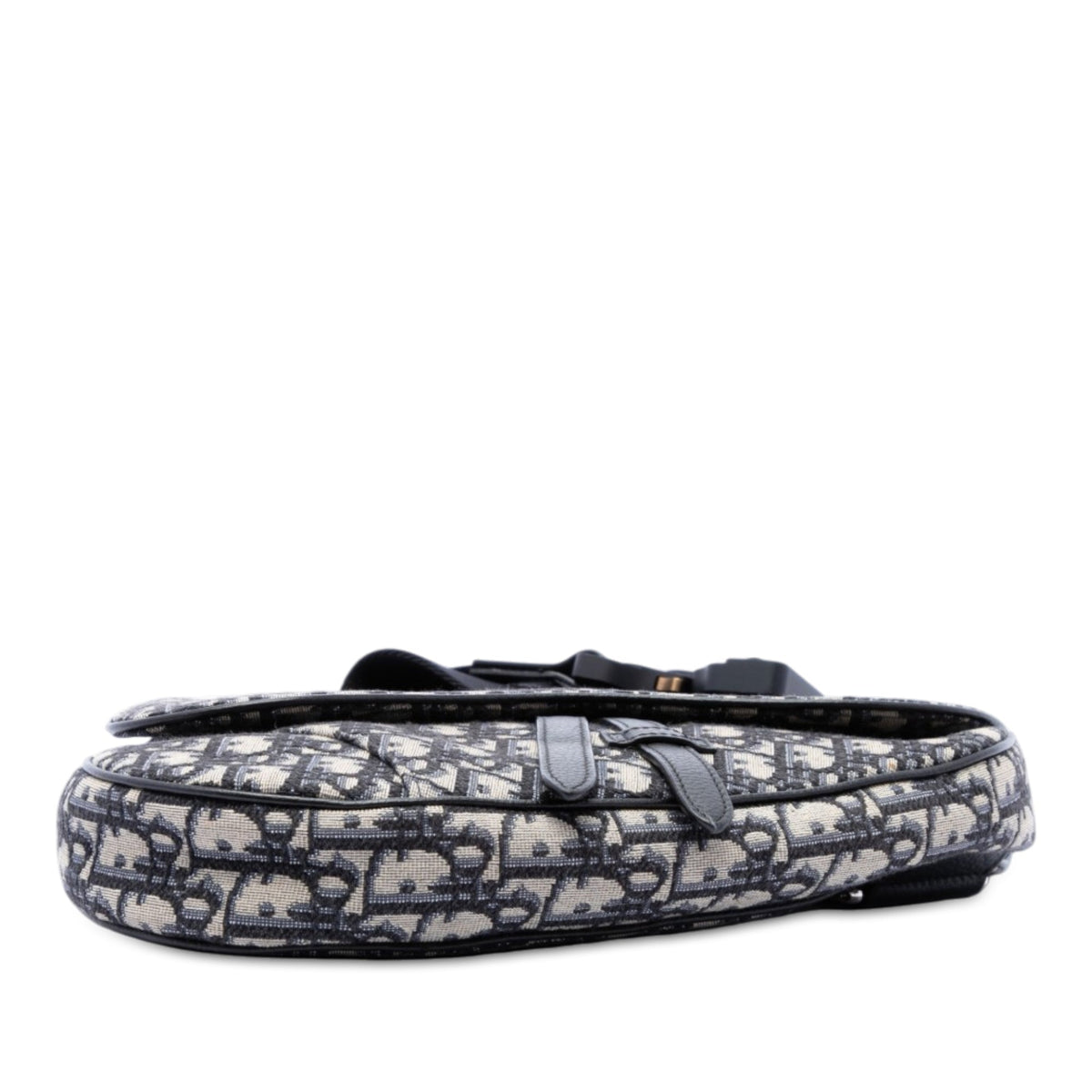 Dior Oblique Canvas Saddle Crossbody — Blue