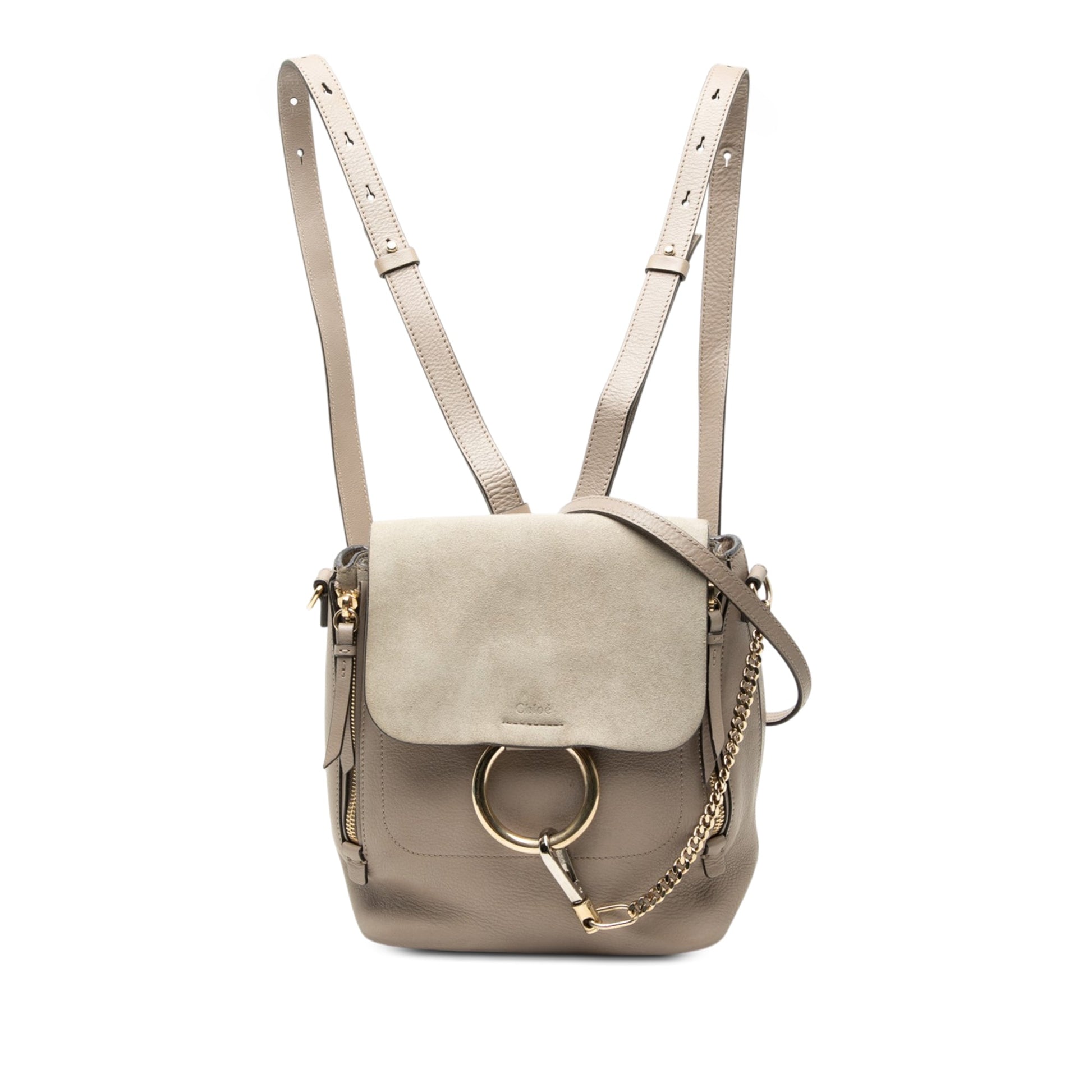 Chloé Small Calfskin and Suede Faye Backpack