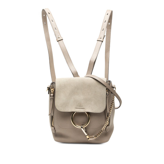 Chloé Small Calfskin and Suede Faye Backpack