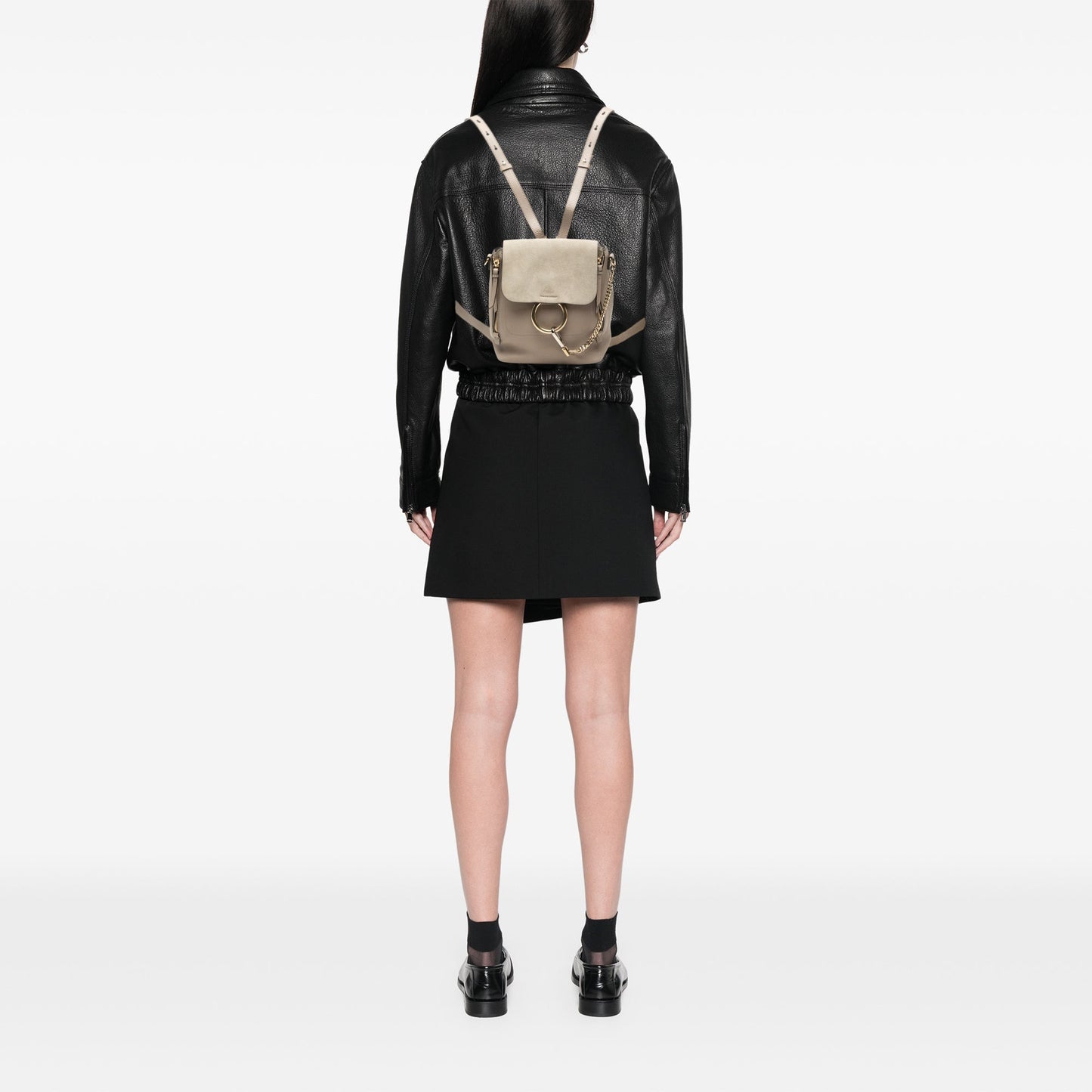 Chloé Small Calfskin and Suede Faye Backpack
