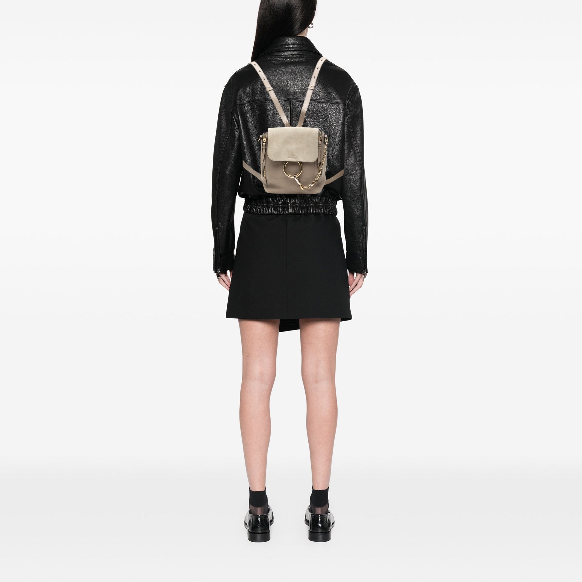 Chloé Small Calfskin and Suede Faye Backpack