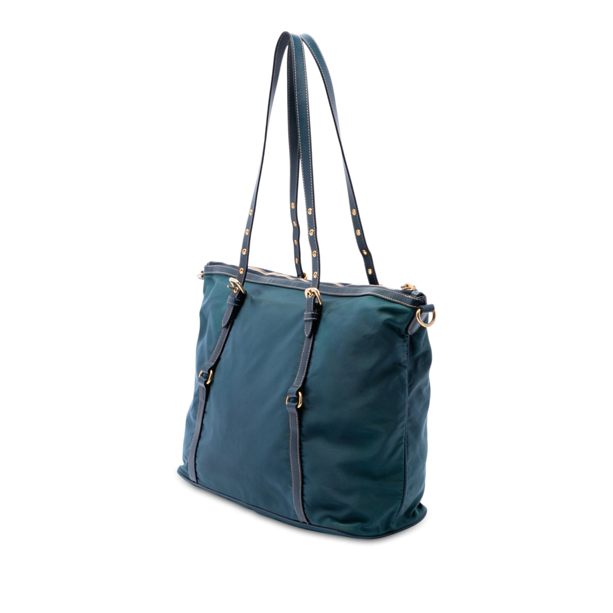 Prada Saffiano Trimmed Tessuto Satchel