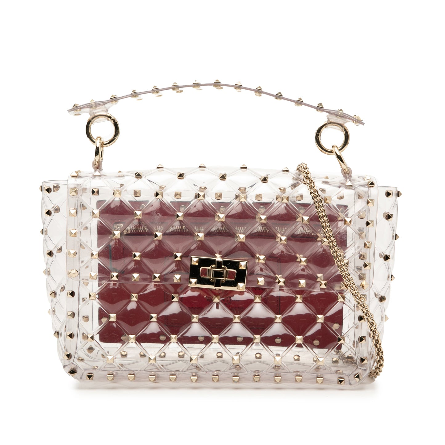 Valentino Medium PVC Rockstud Spike Satchel