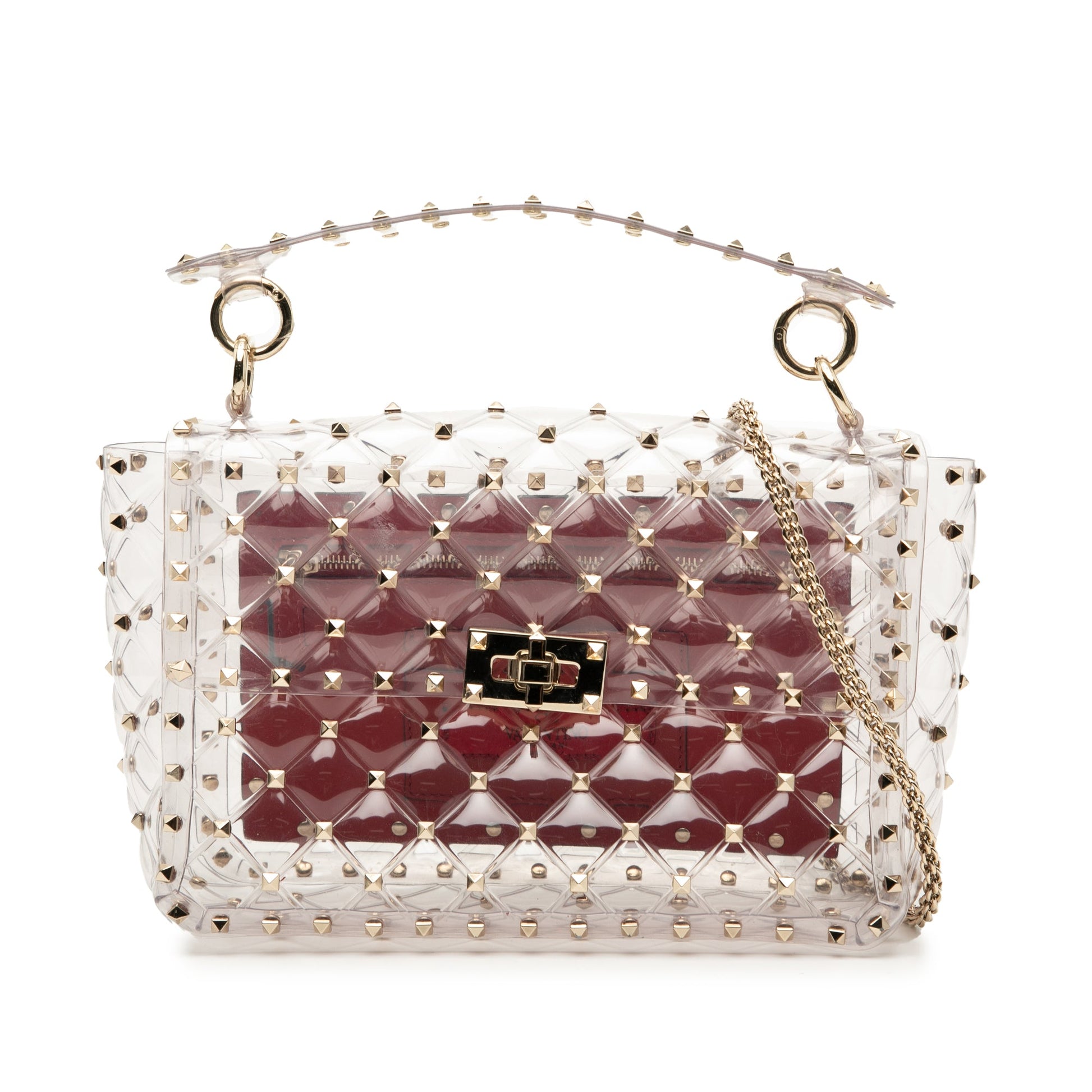 Valentino Medium PVC Rockstud Spike Satchel