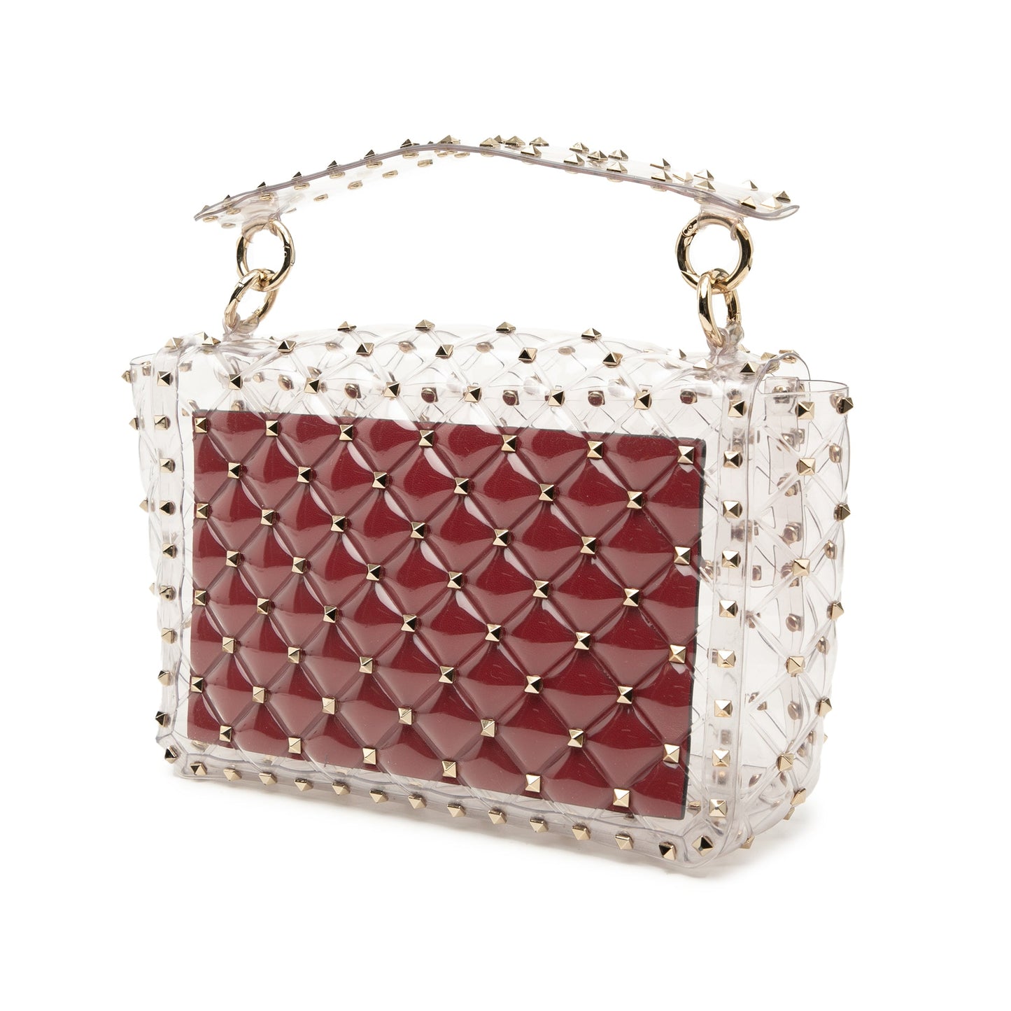 Valentino Medium PVC Rockstud Spike Satchel