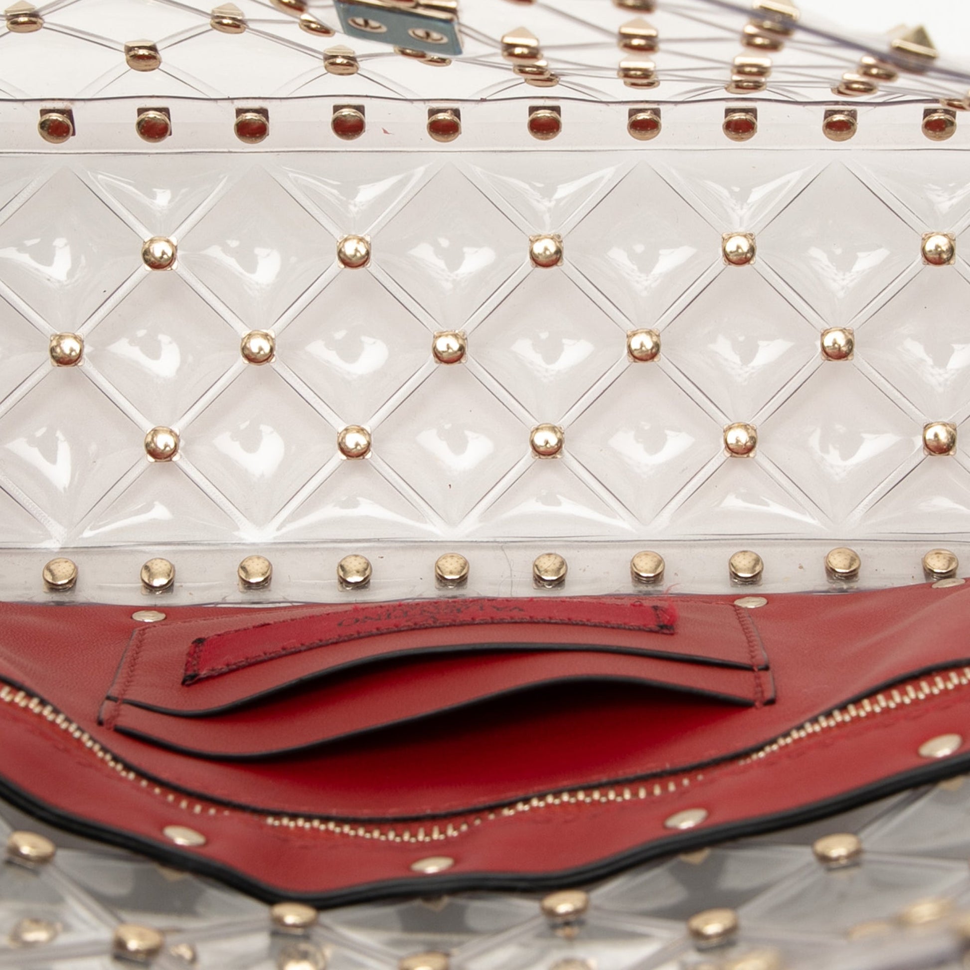 Valentino Medium PVC Rockstud Spike Satchel